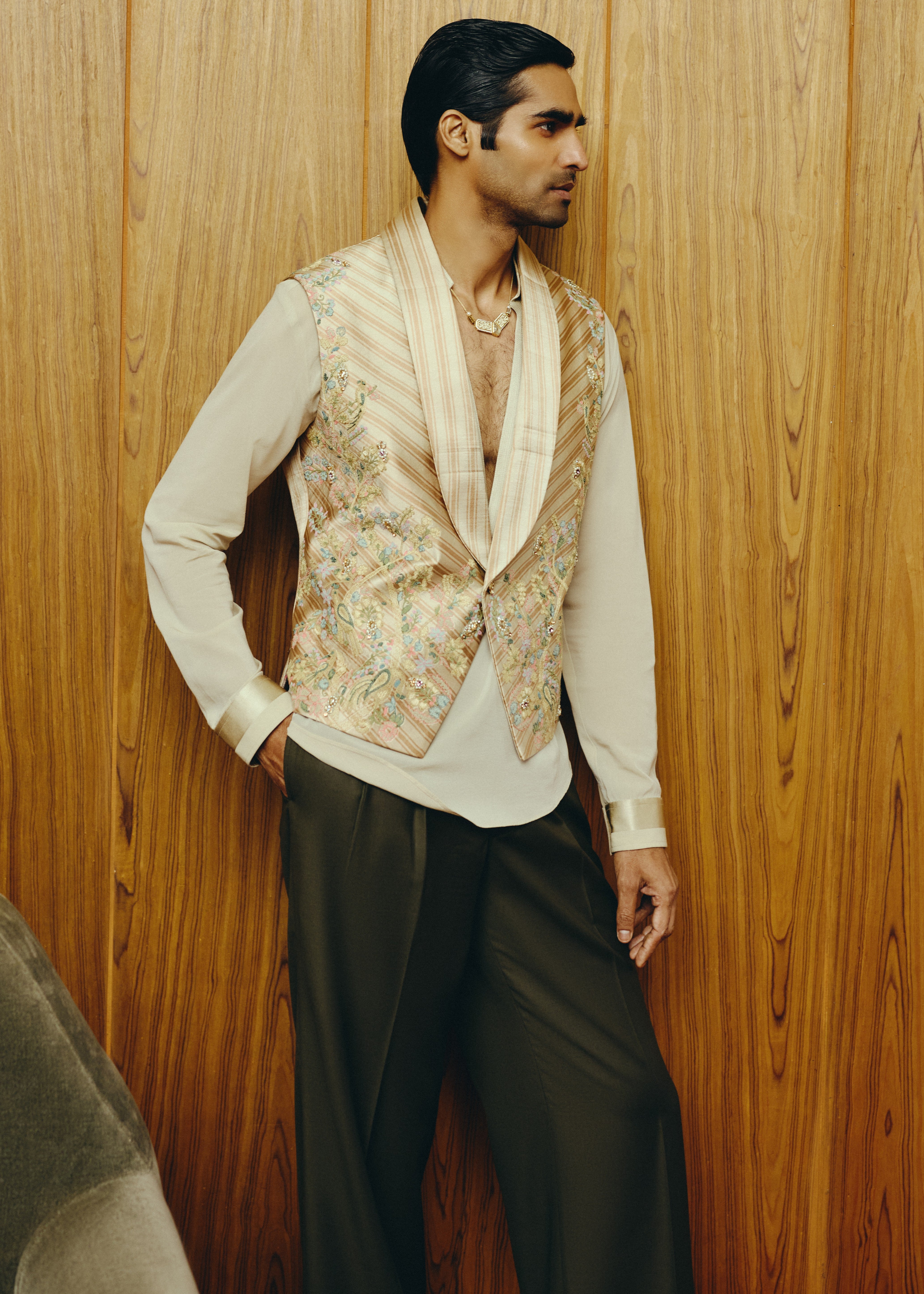 The Verdure Waistcoat, Shirt And Pant Set