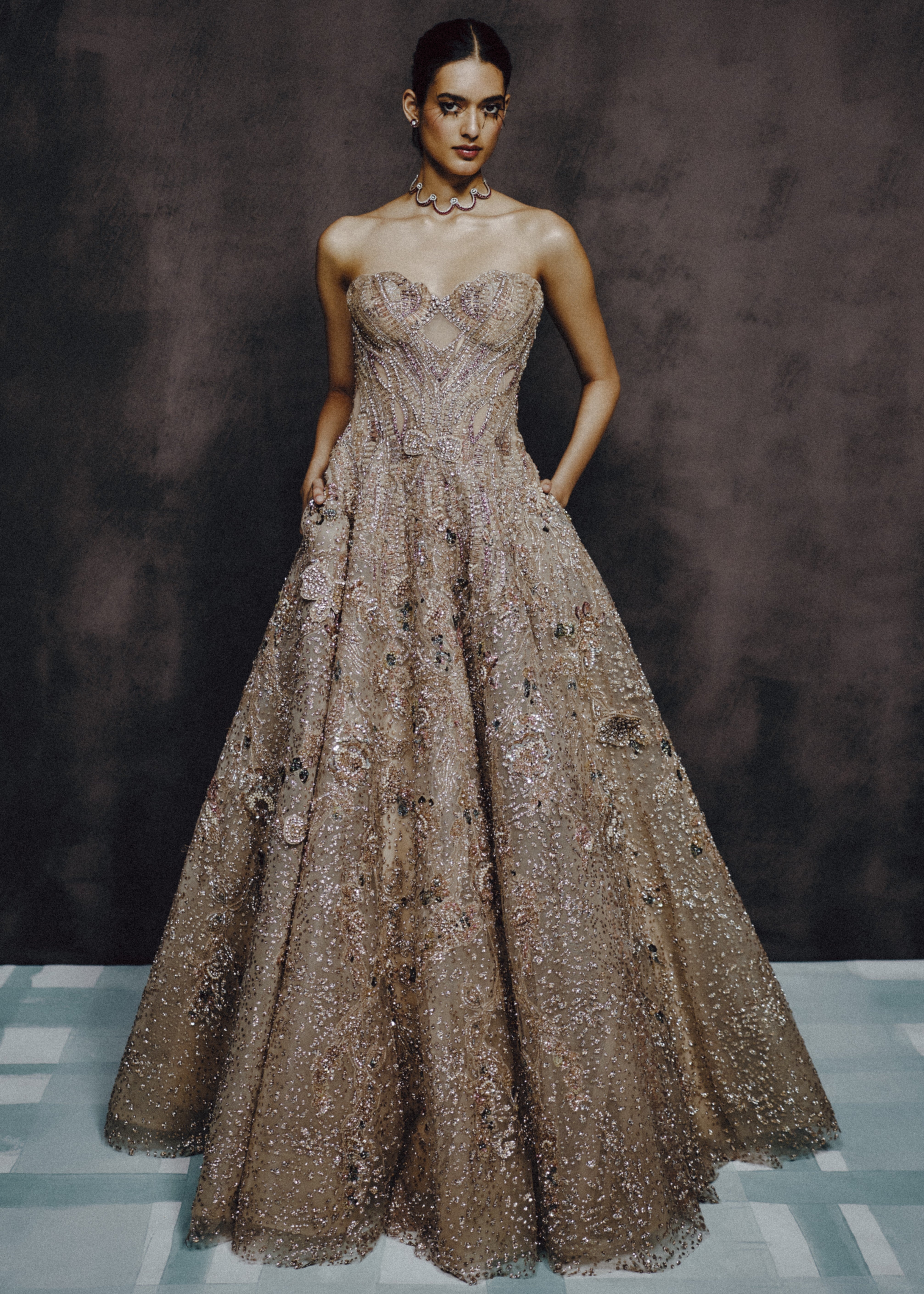 Opaline Bloom Ball Gown