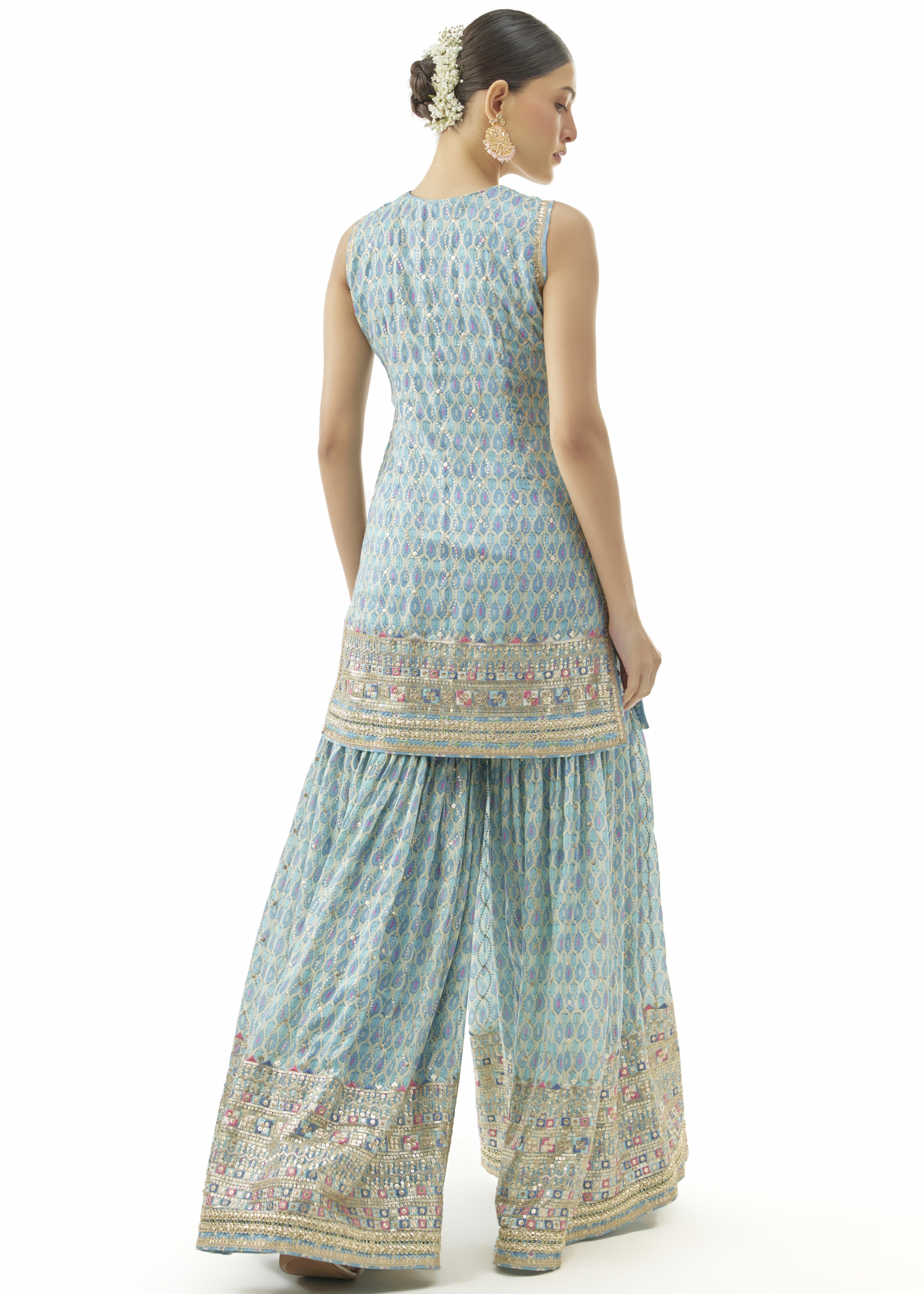 Blue Dhruvi Sharara Set