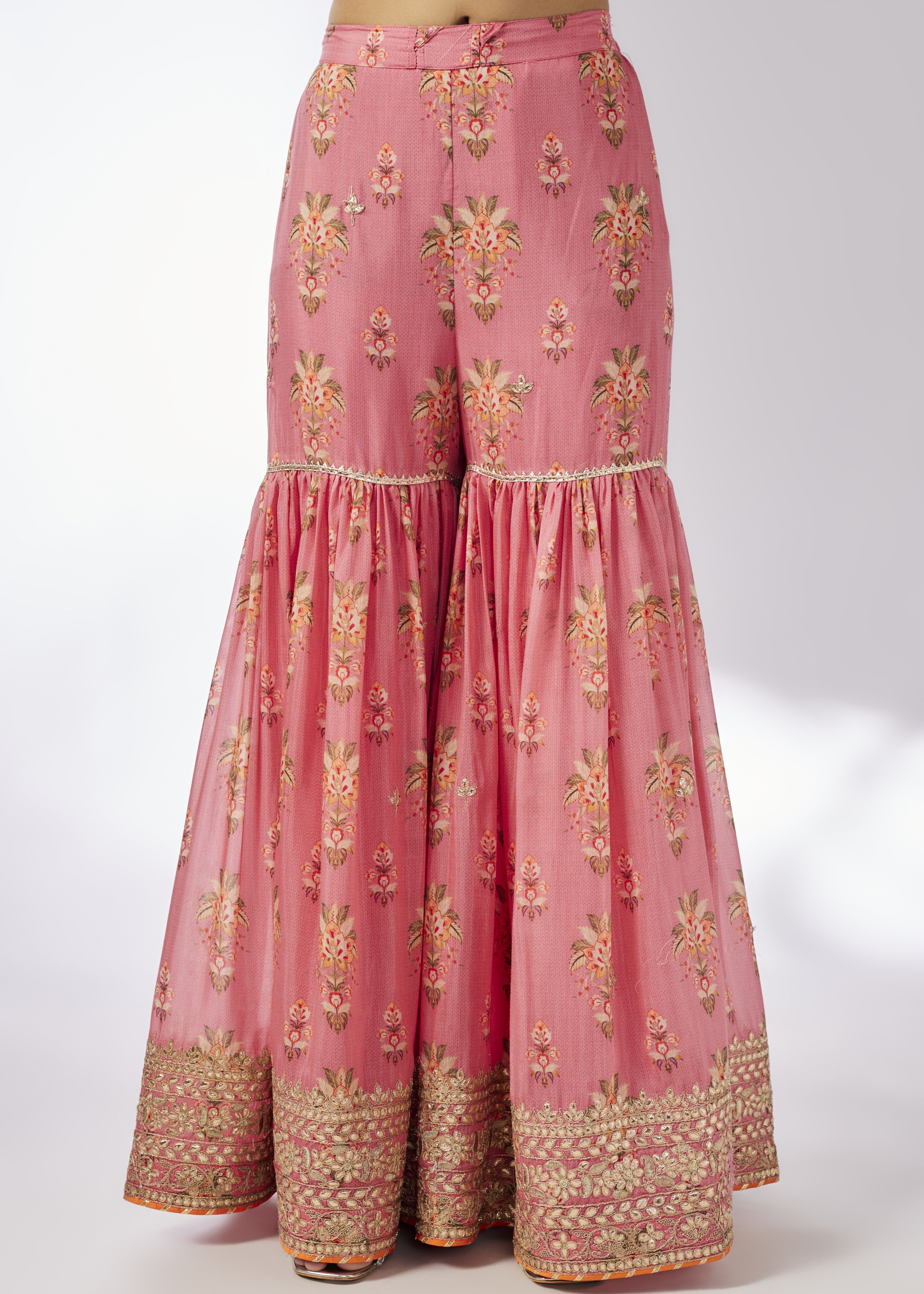 Pink Samiksha Peplum Sharara Set