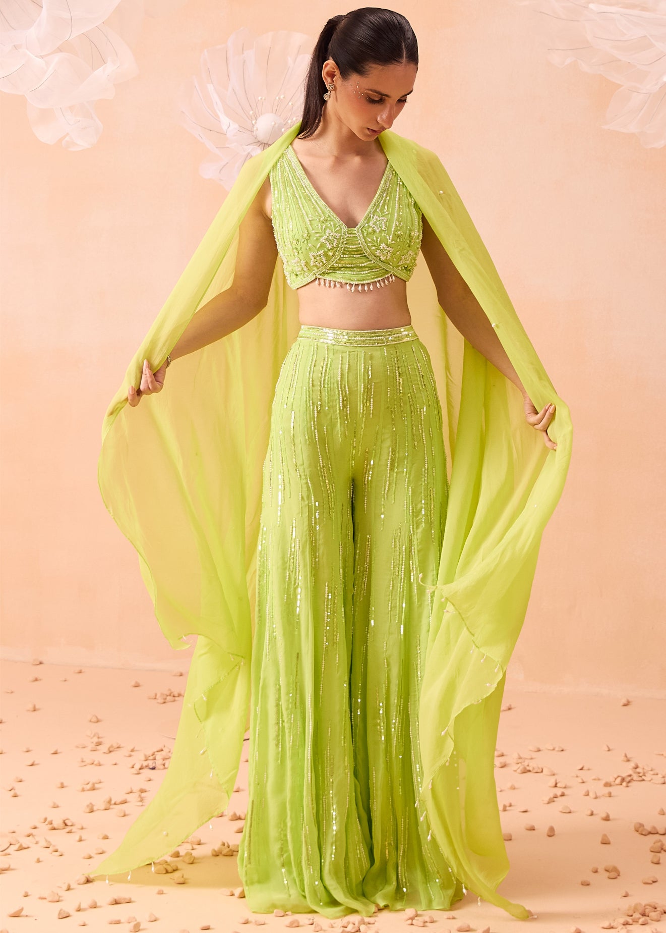 Lime Pearl Pant Set