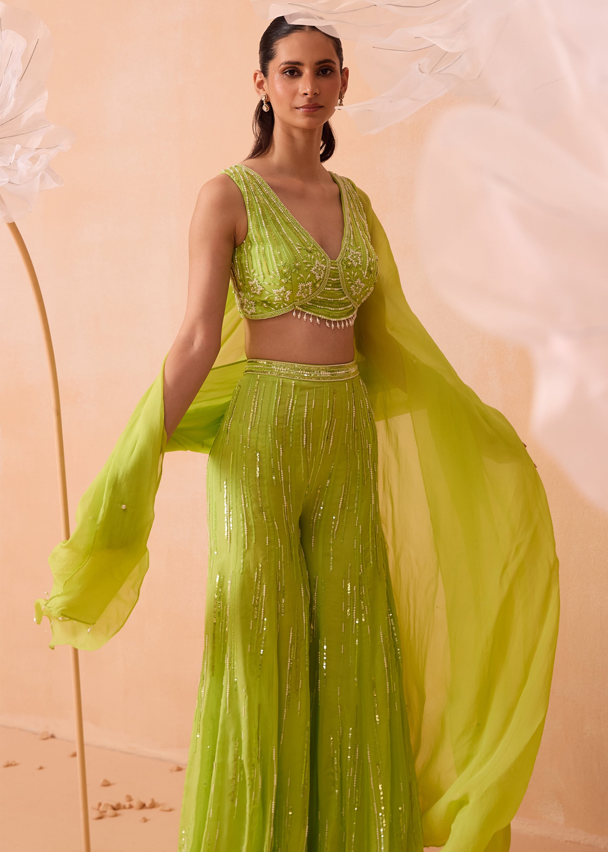 Lime Pearl Pant Set