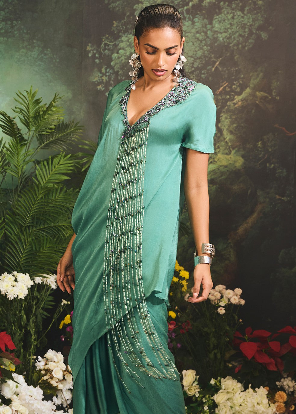 Teal Sage Kurta Set