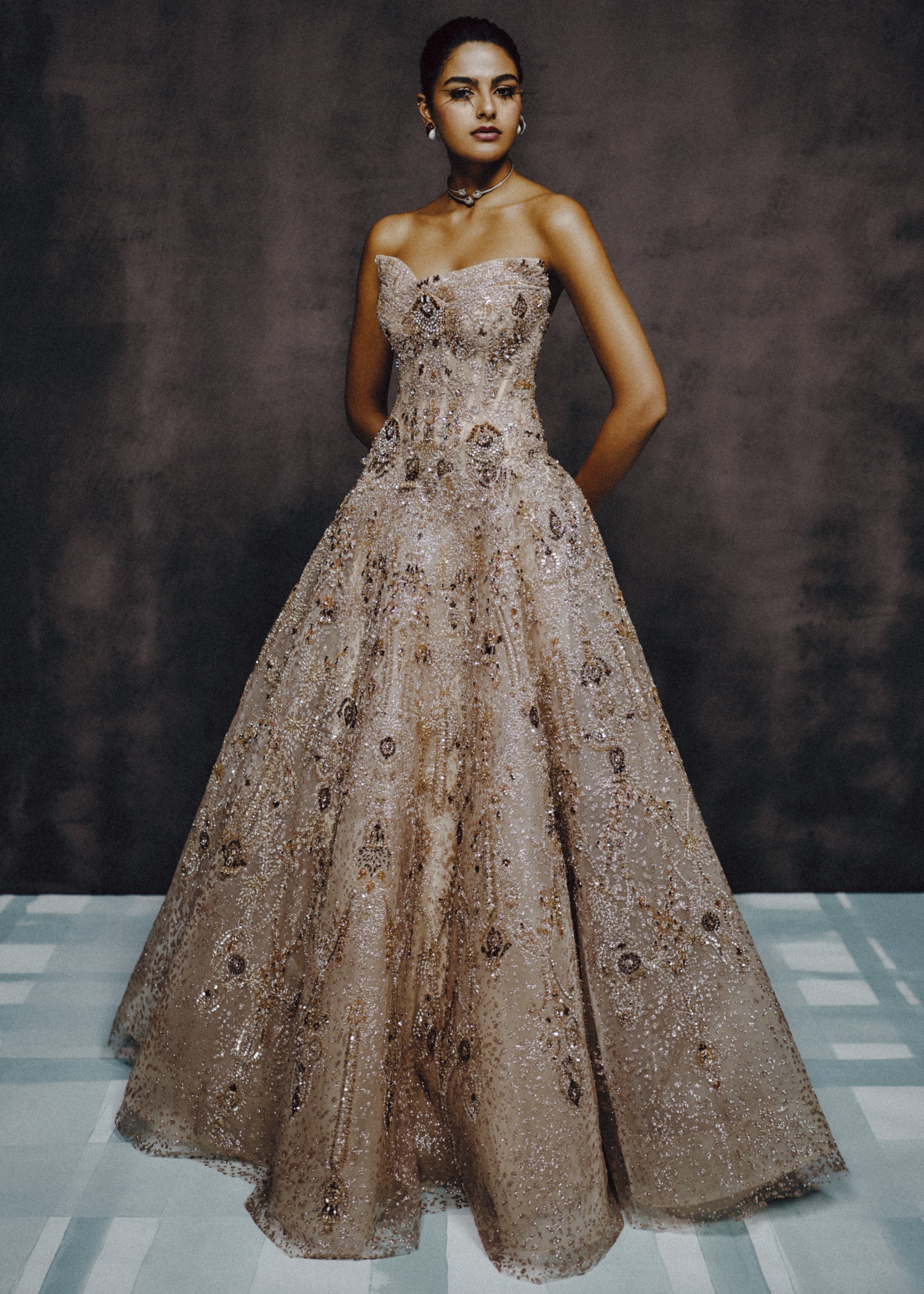 Golden Reverie Ball Gown