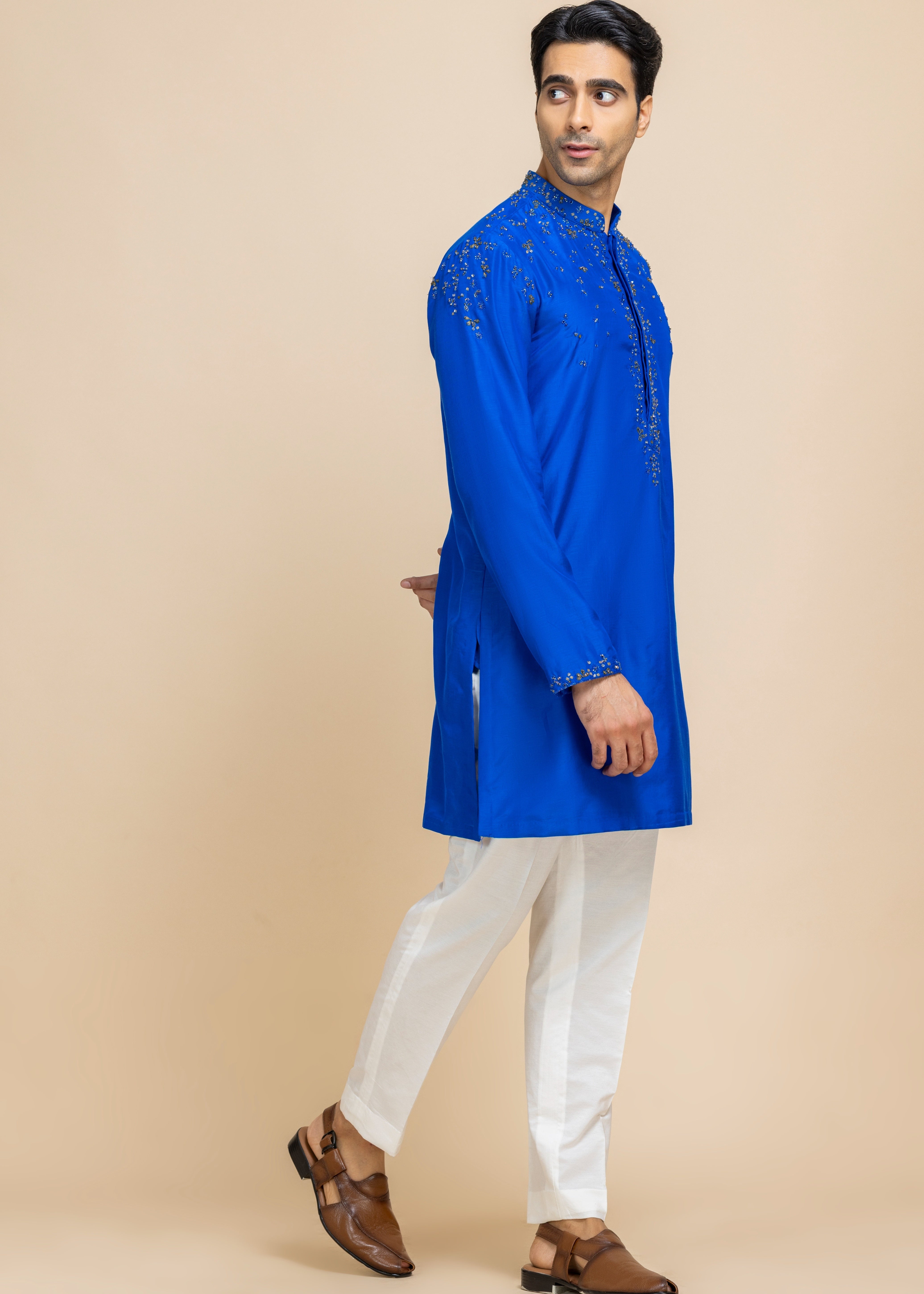 Azure Edge Kurta & Pant Set