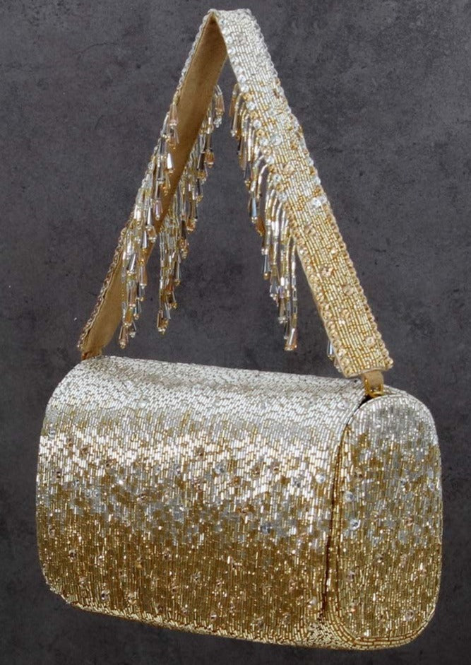 Éclat Flap Gold and Silver Purse