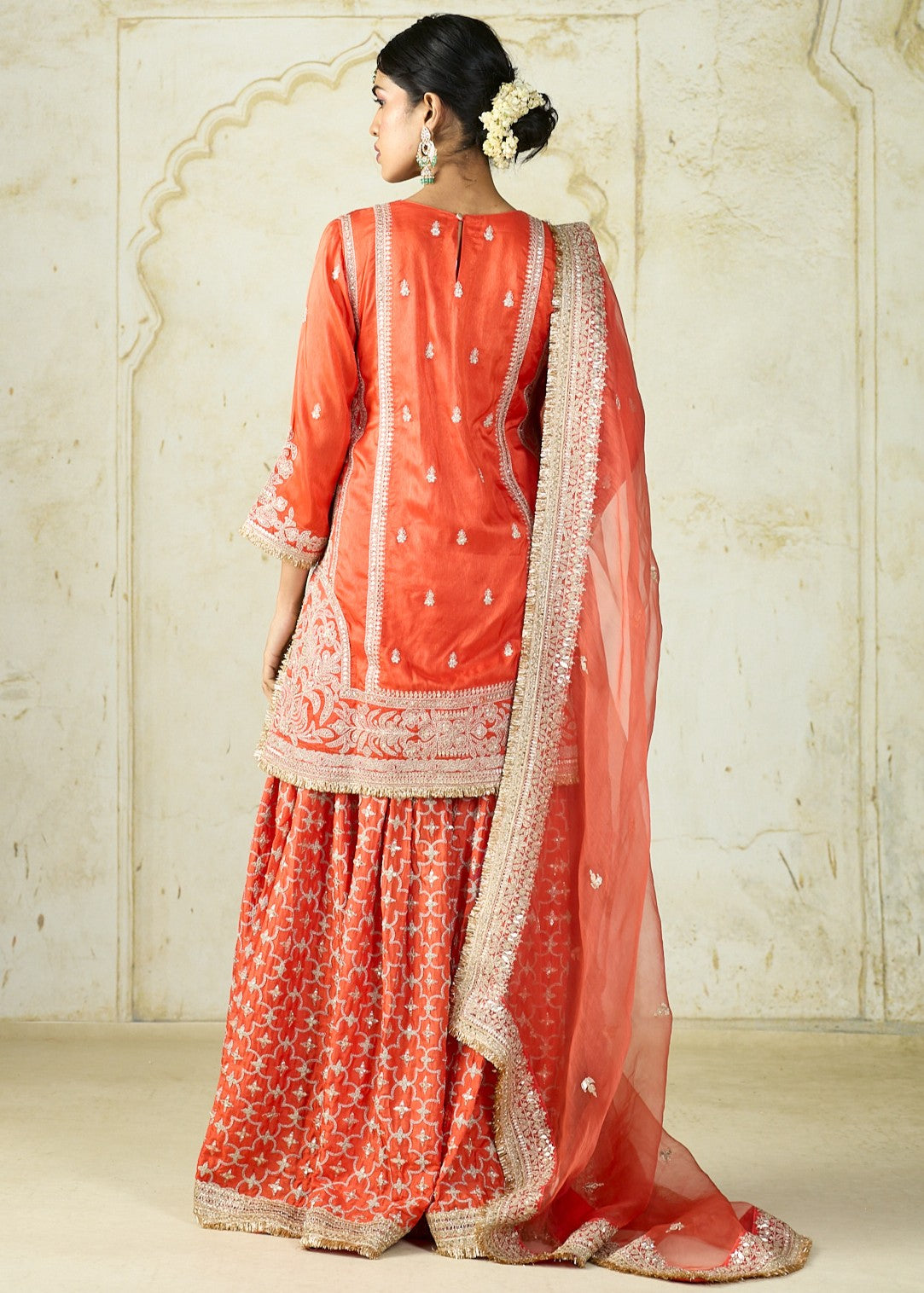 Orange Mumtaz Sharara Set
