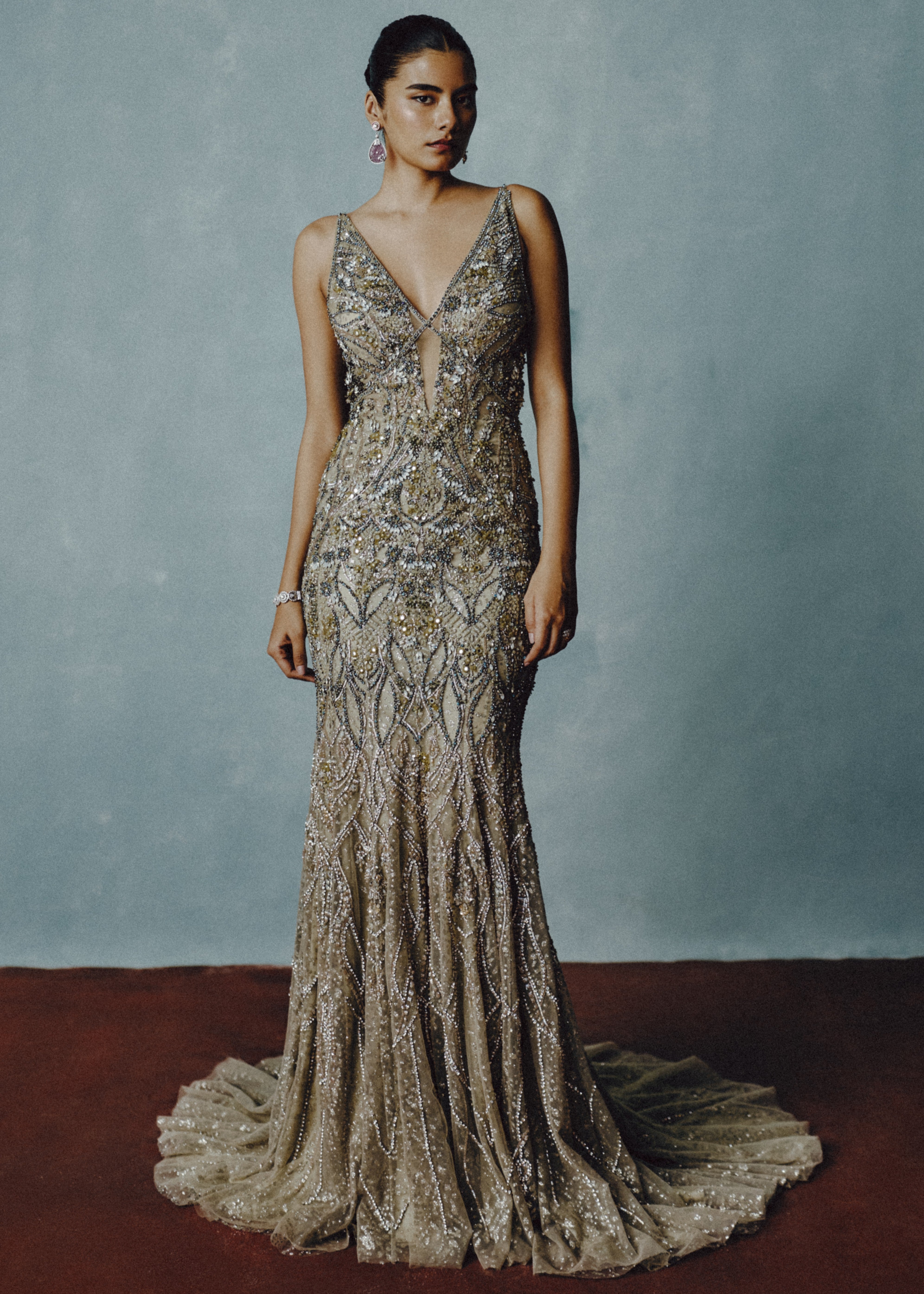 Gilded Stellar Embellished Gown