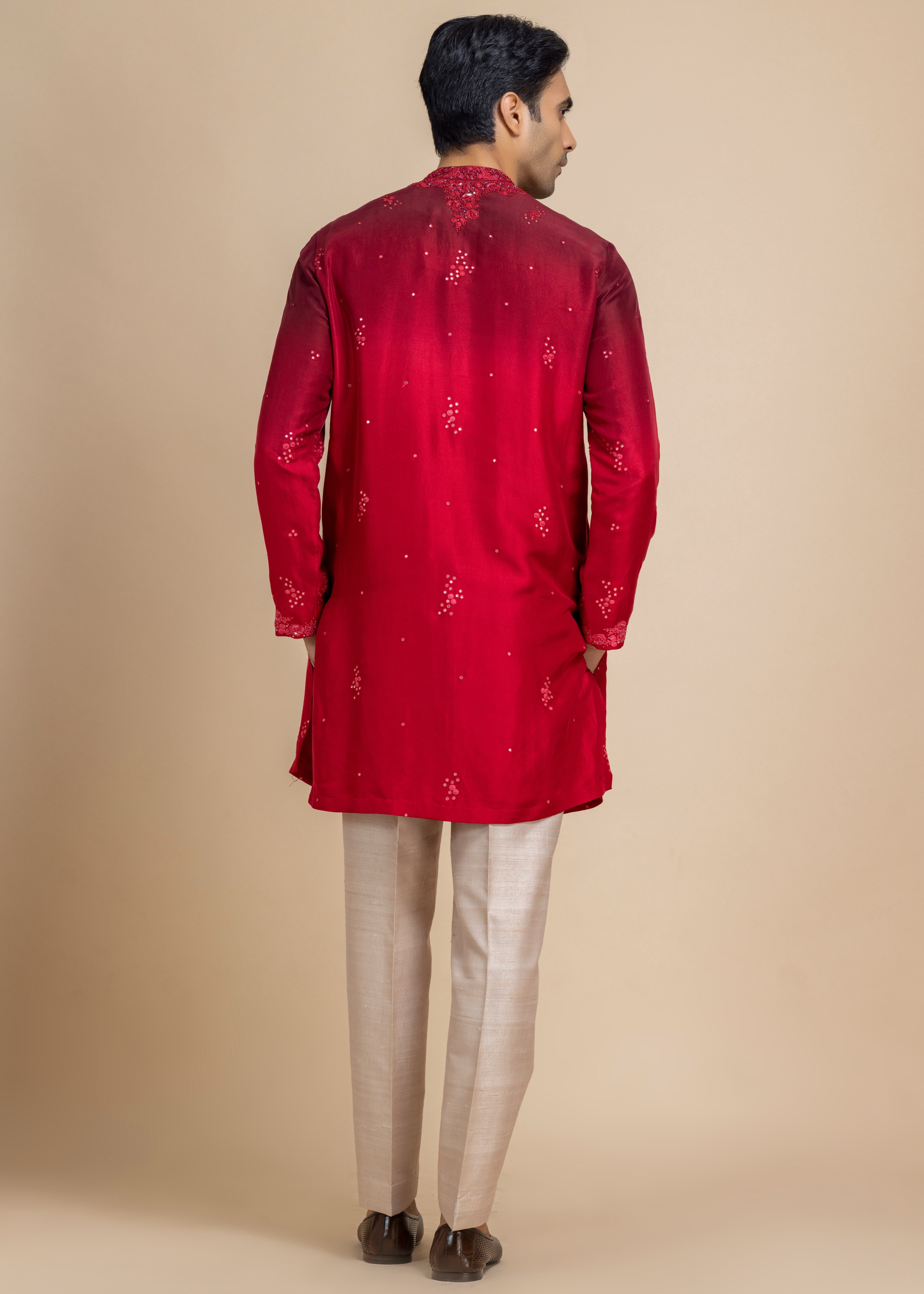 Scarlet Serenade Kurta & Pant Set
