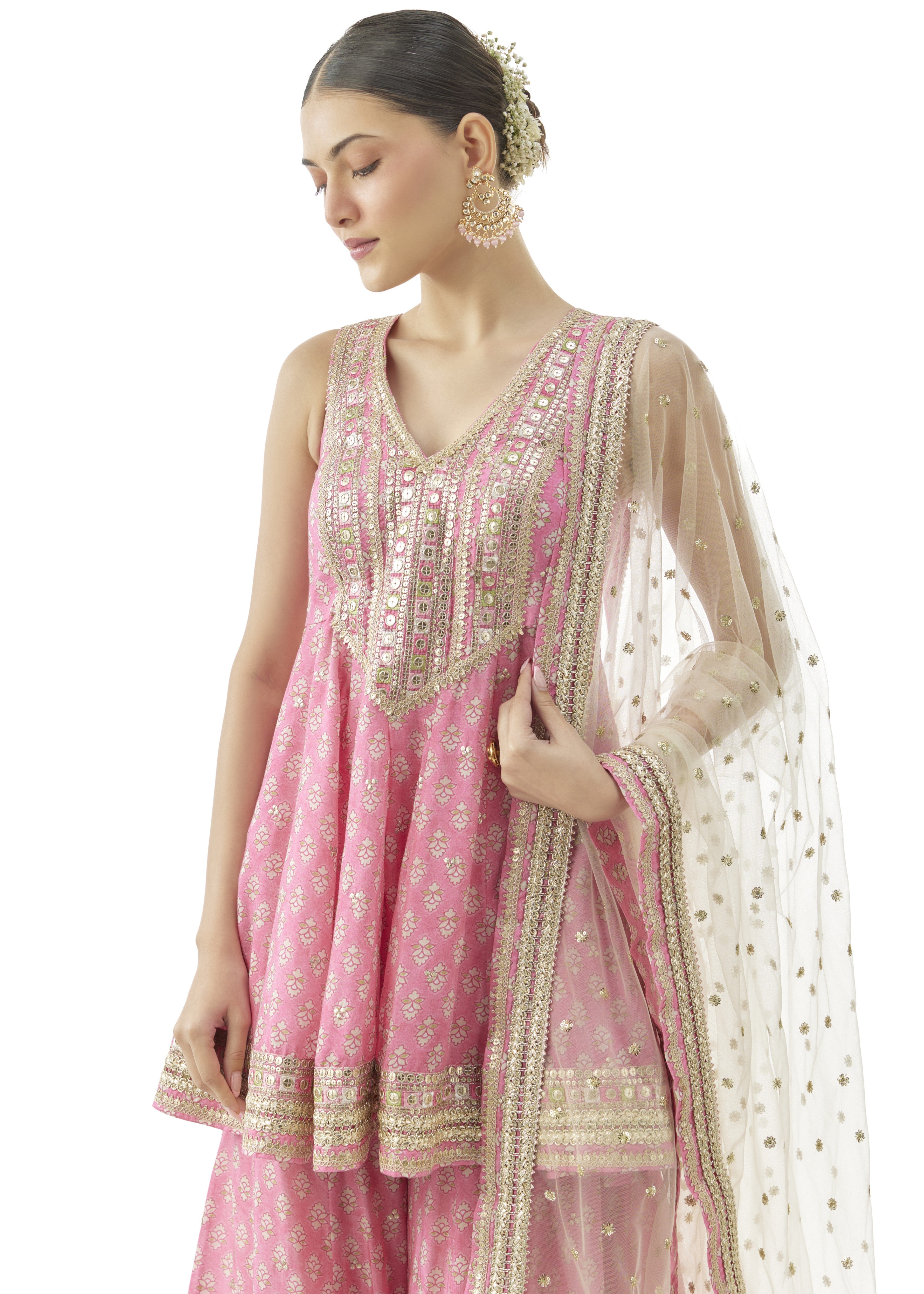 Pink Simoni Peplum Set