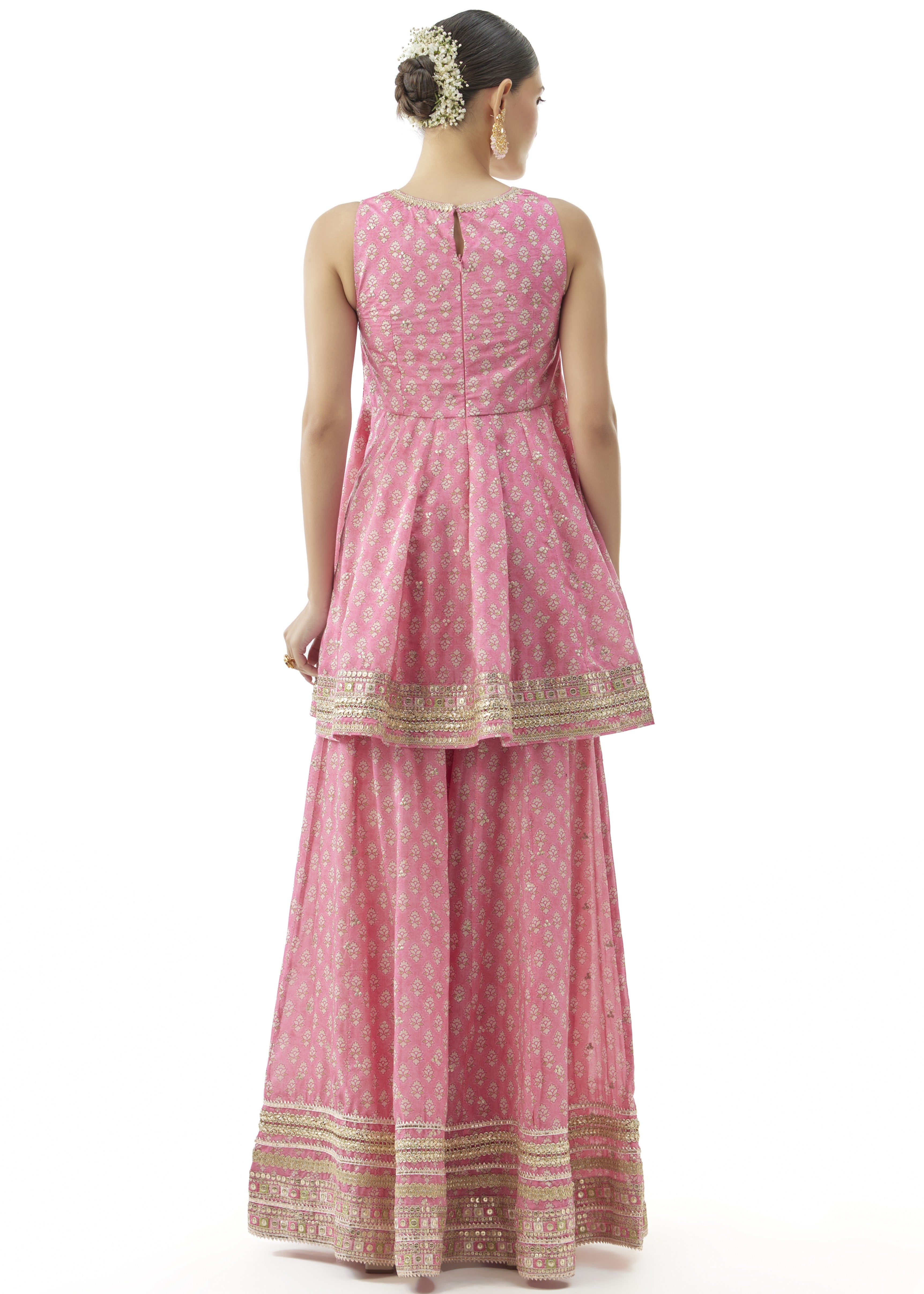 Pink Simoni Peplum Set