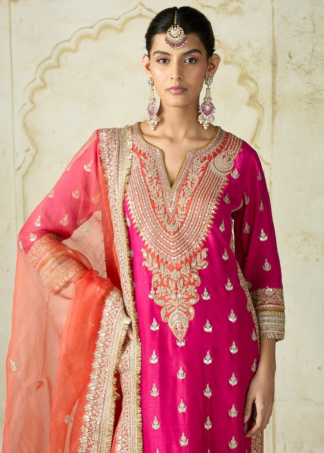 Rani Pink Fitoor Sharara Set