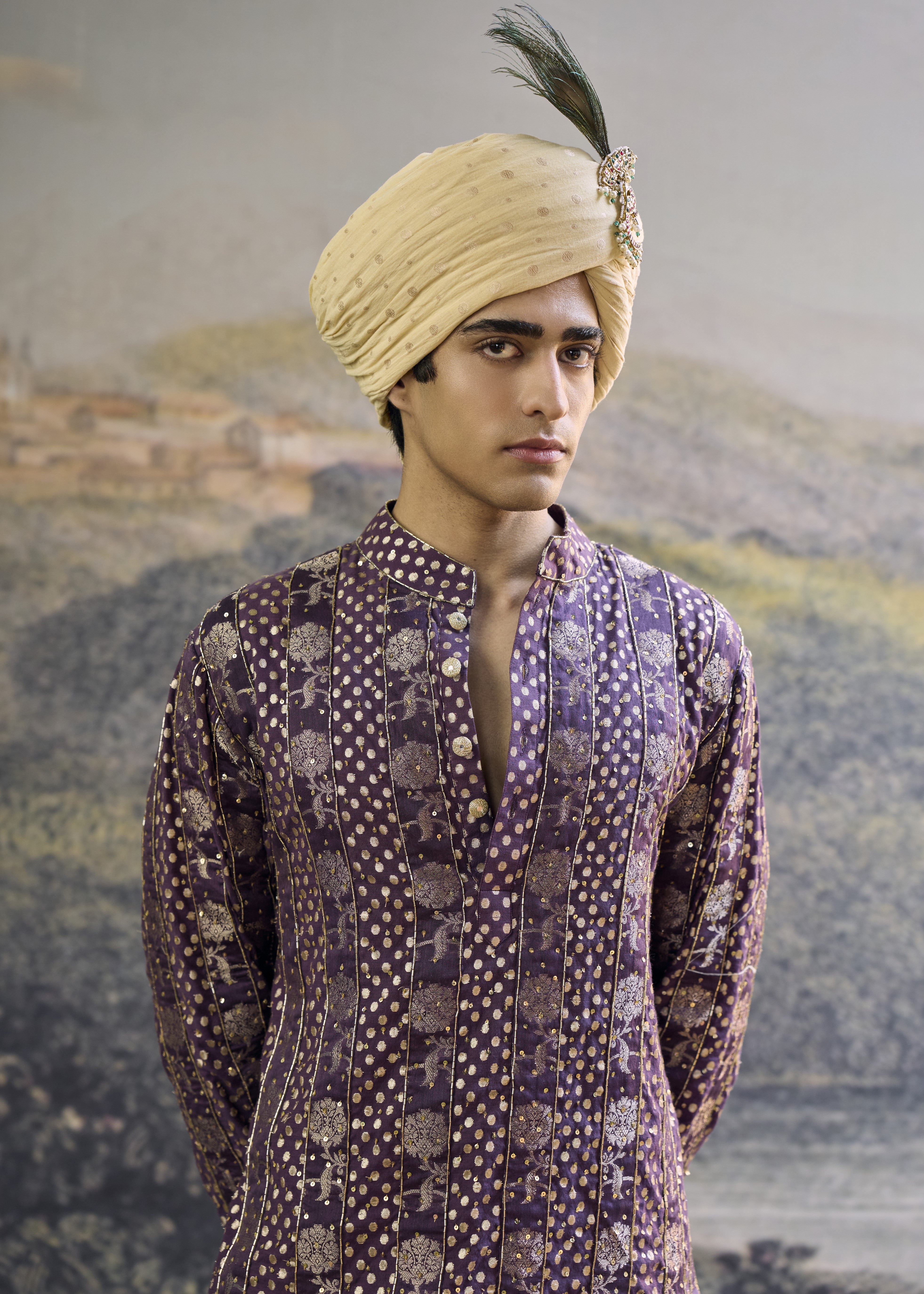 Baijanti Brocade Kurta Set