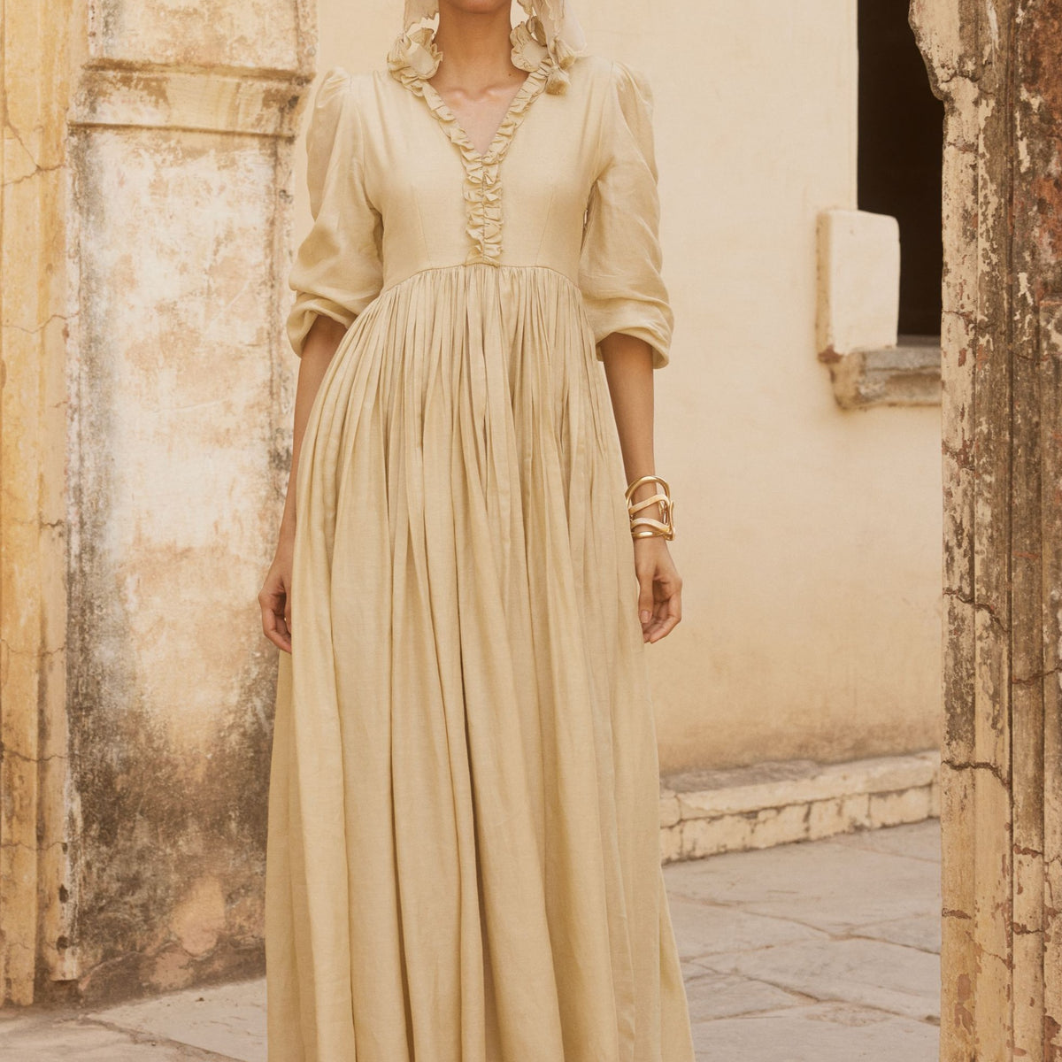 Maxi Dress Featuring Beautiful Frill Detailing