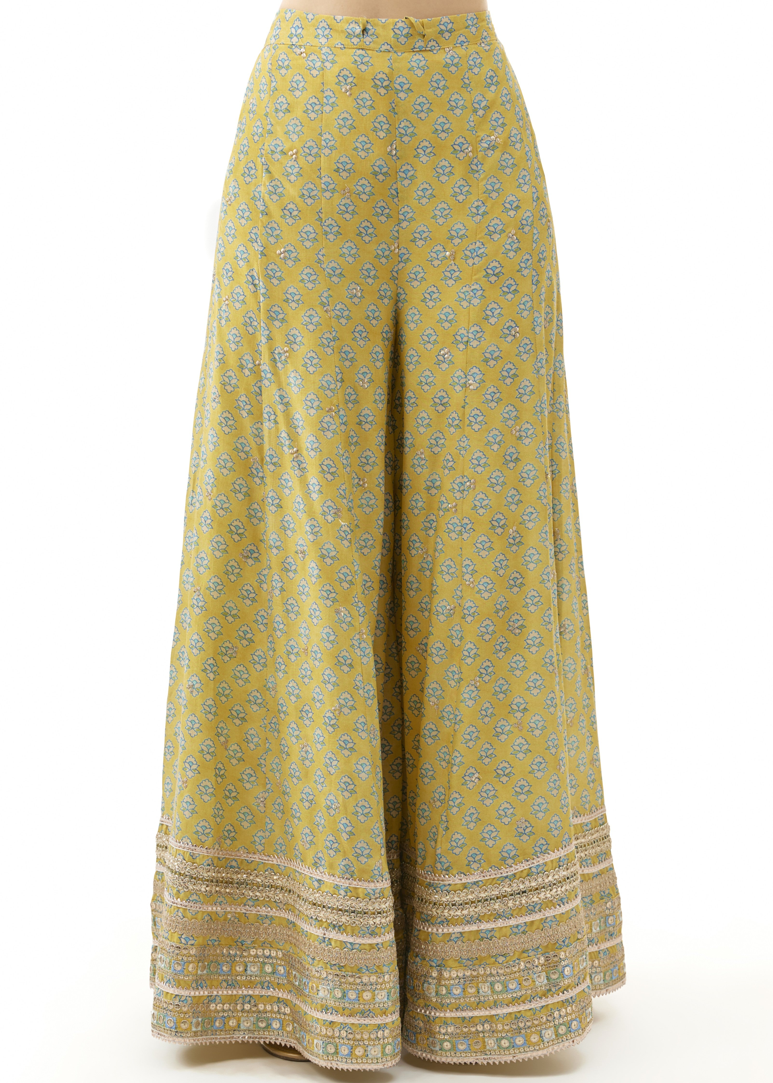 Yellow Simoni Peplum Set