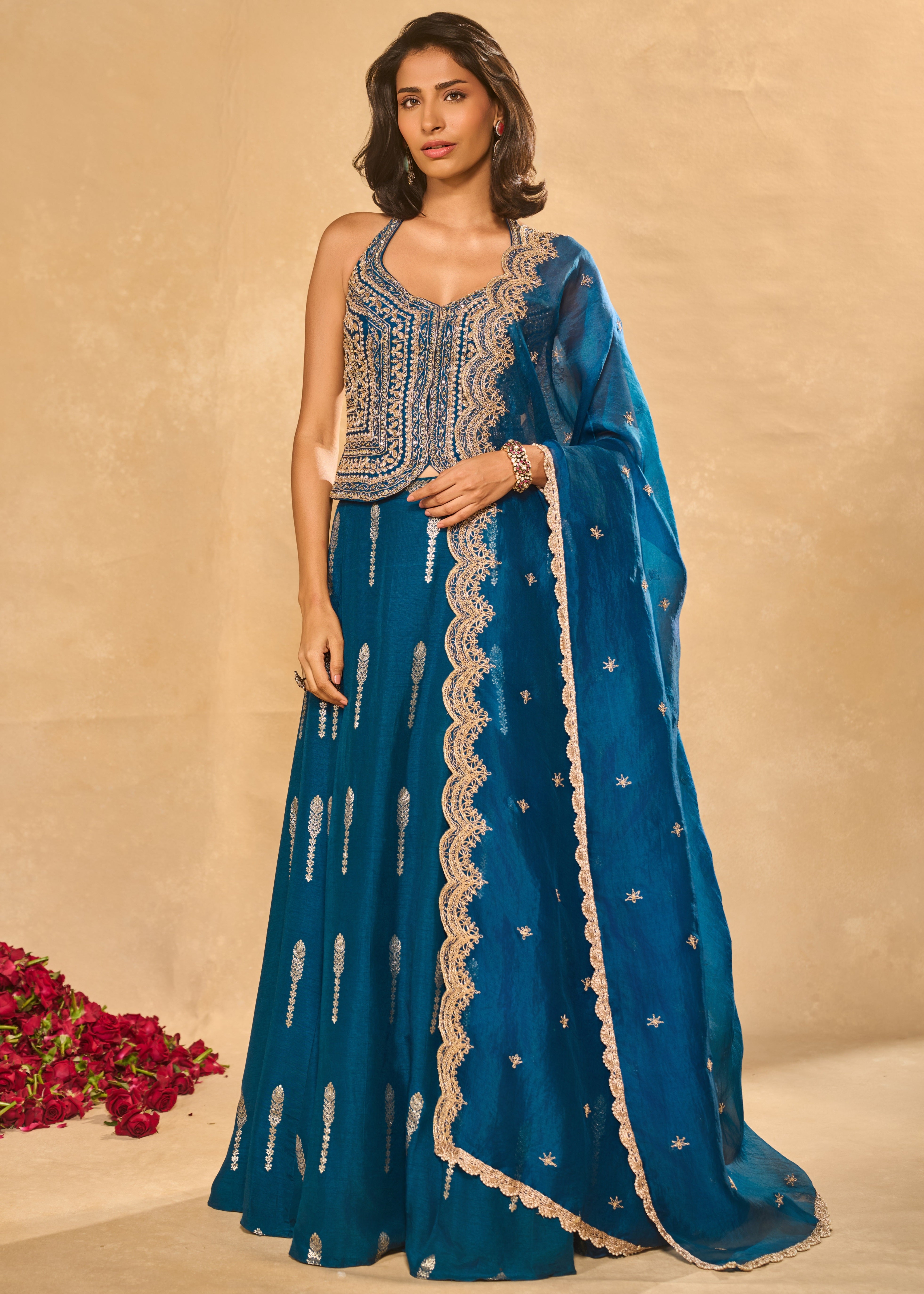 Amal Lehenga In Blue