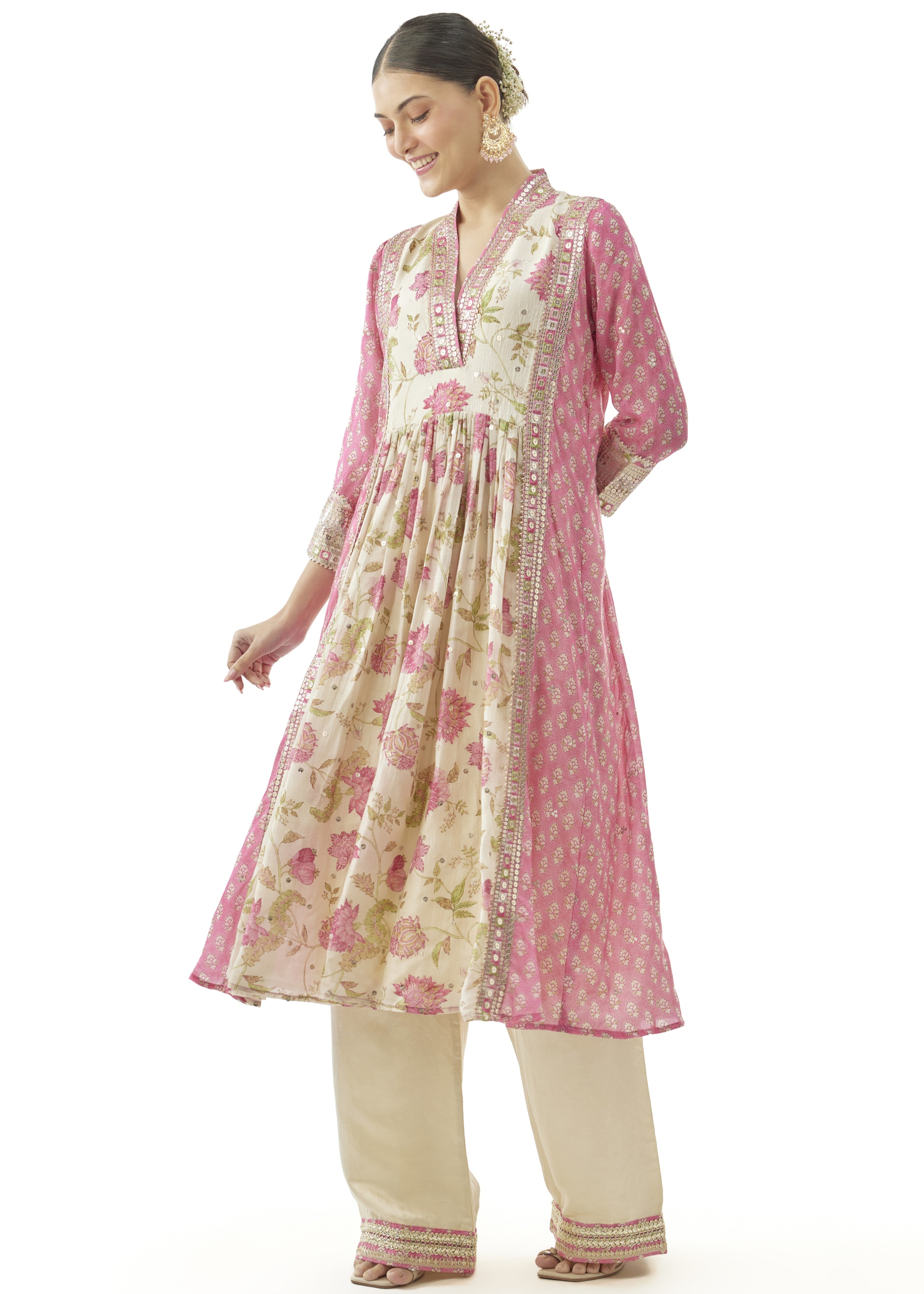 Riya Tunic With Palazzo And Dupatta