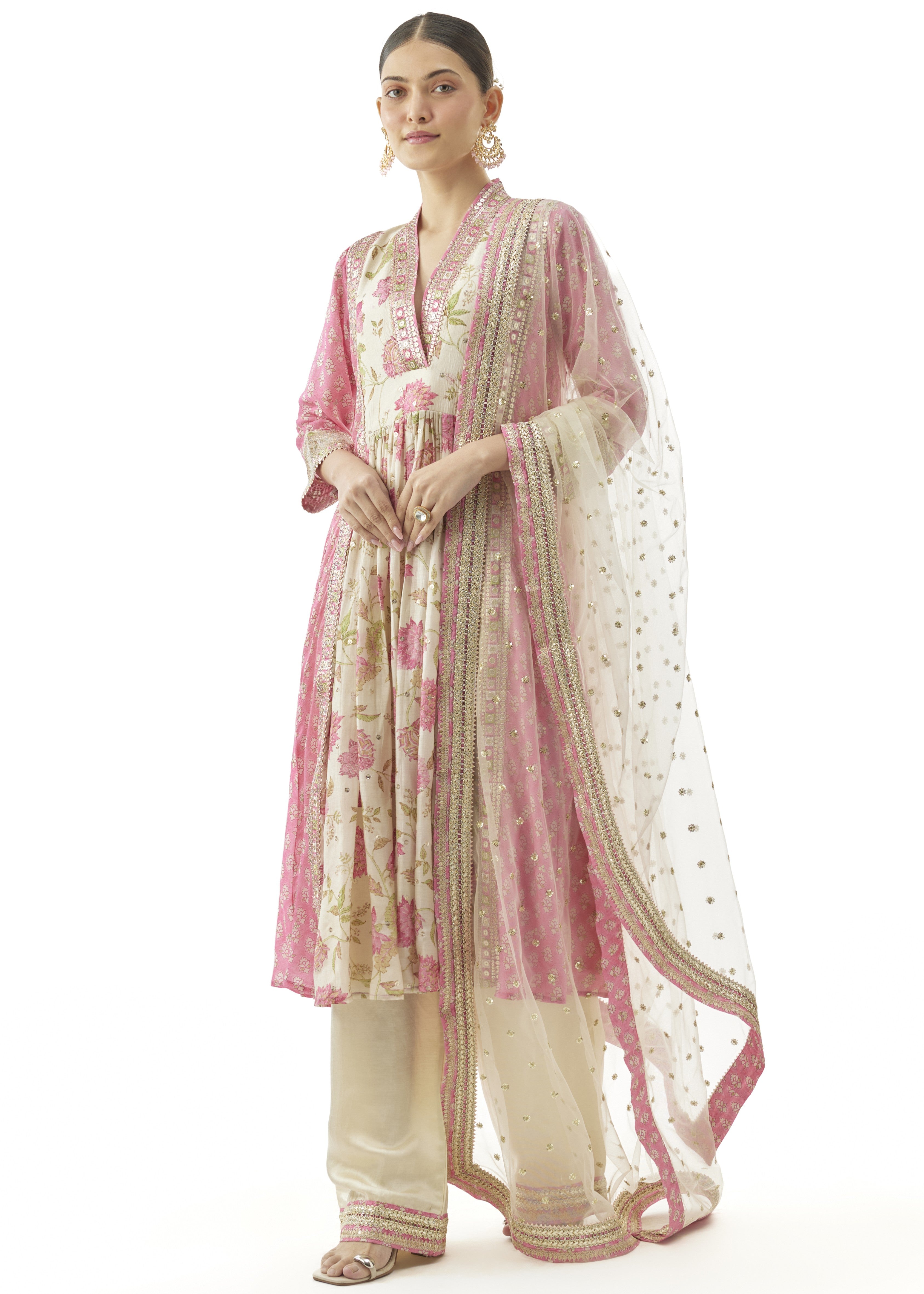 Riya Tunic With Palazzo And Dupatta