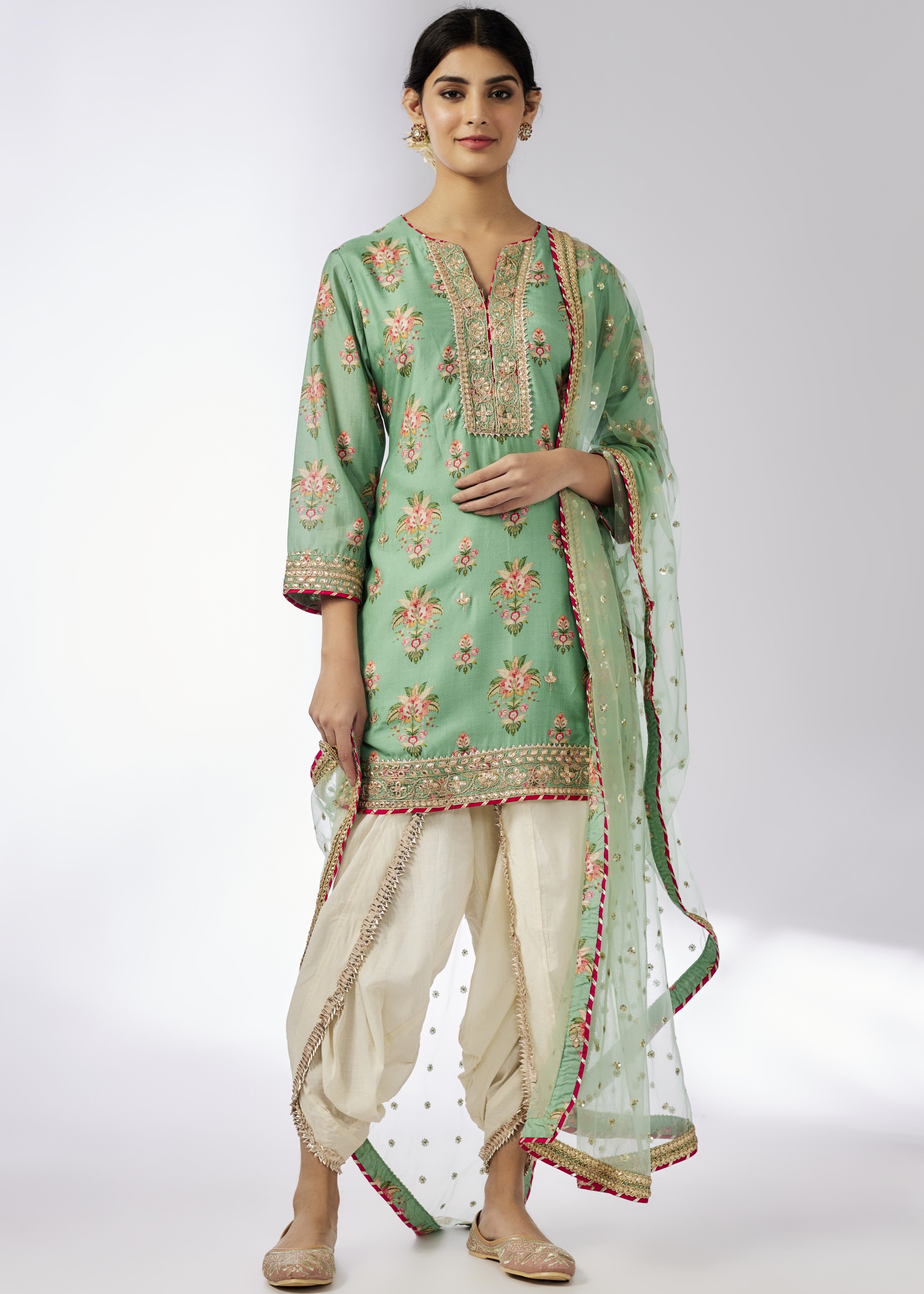 Mint Moulika Dhoti Set