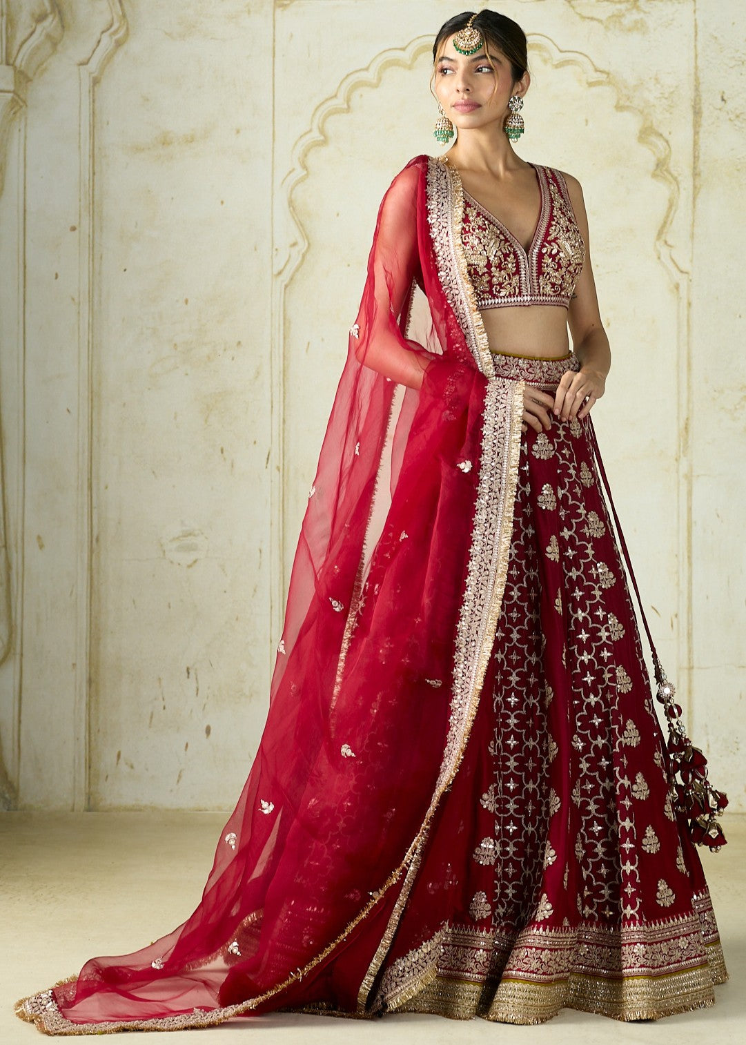 Red Ayat Lehenga Set