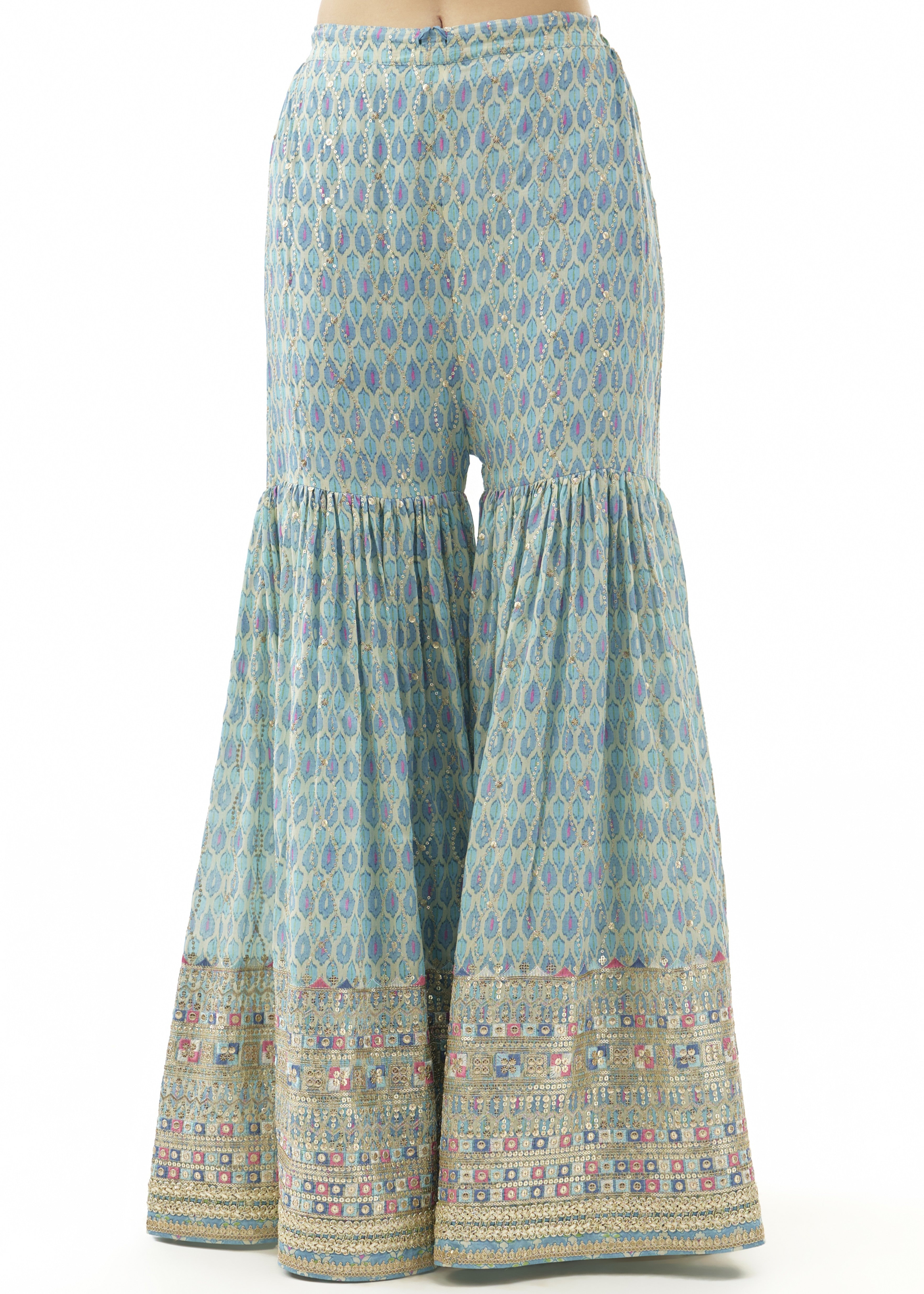 Blue Janhavi Peplum Set