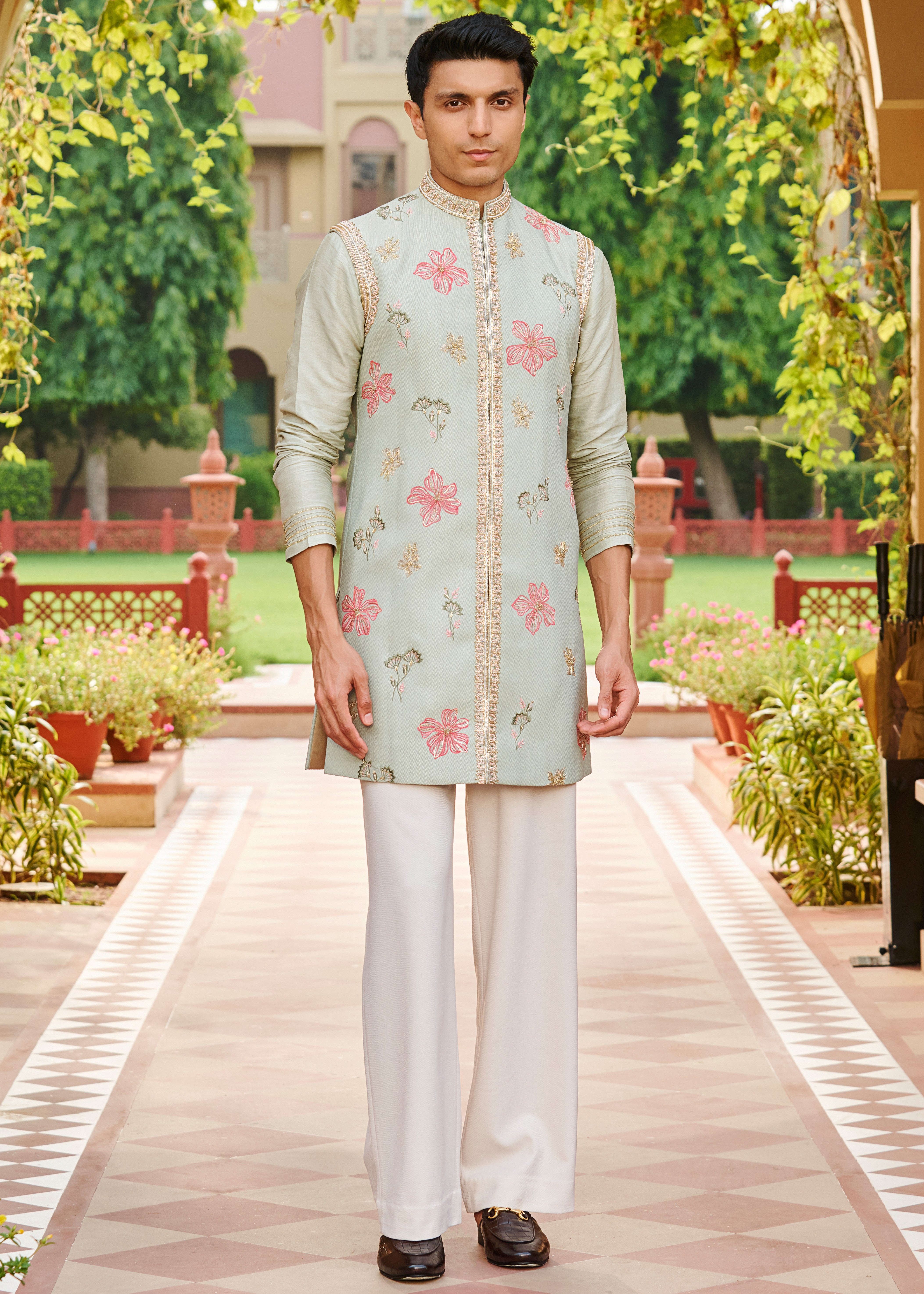 Sehaj Sleeveless Sherwani Set