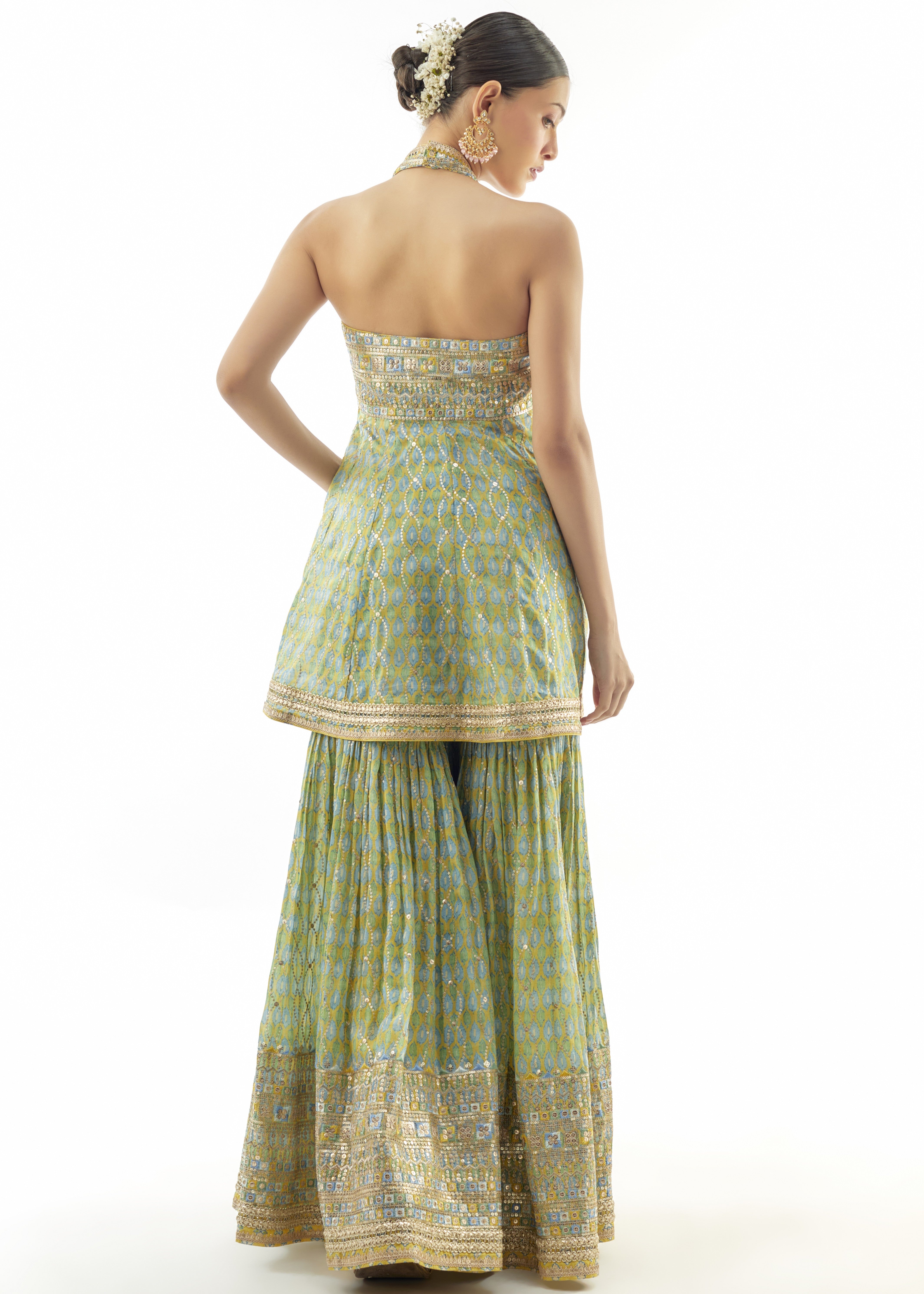 Yellow Janhavi Peplum Set