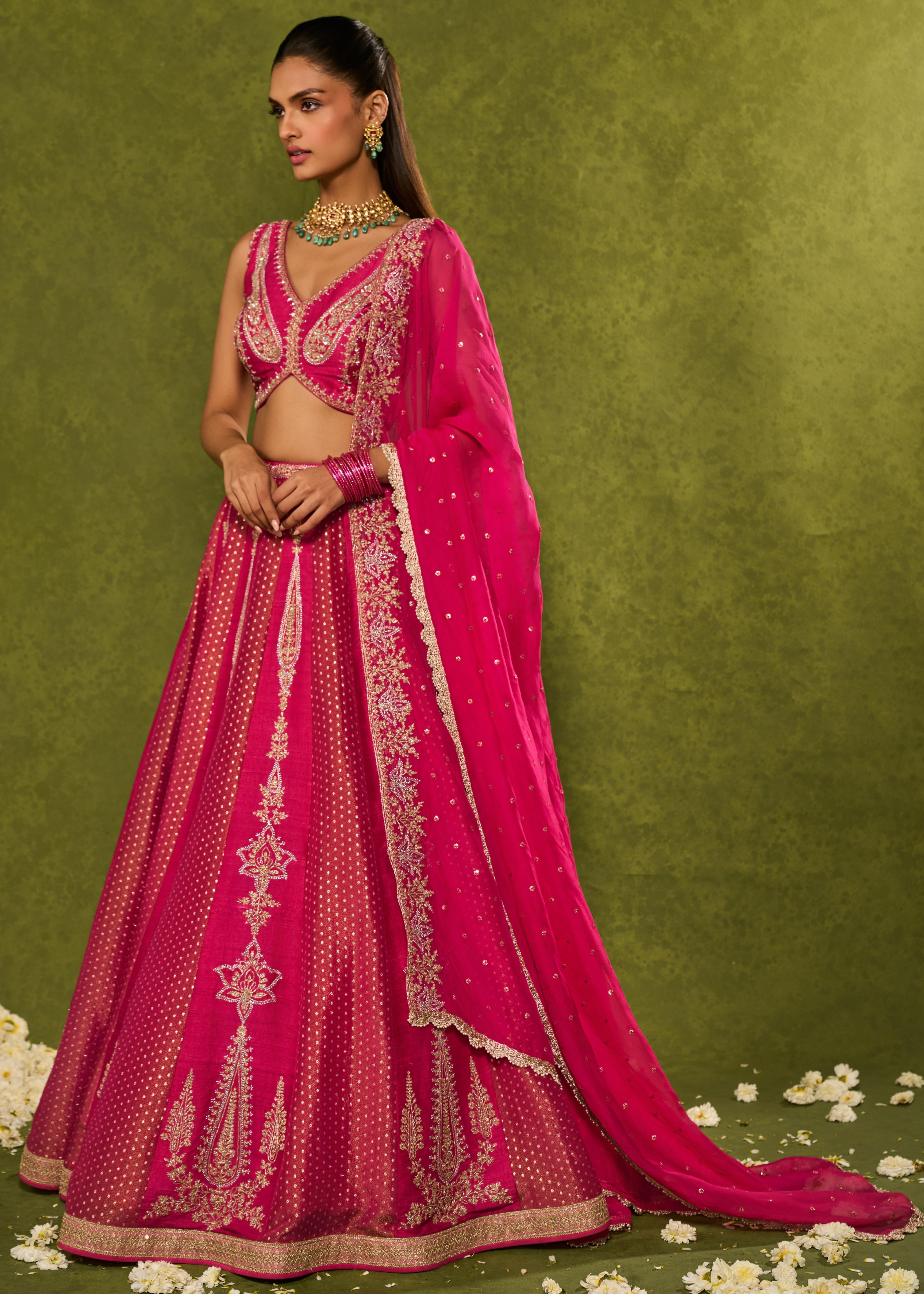 Ambi Brocade Lehenga
