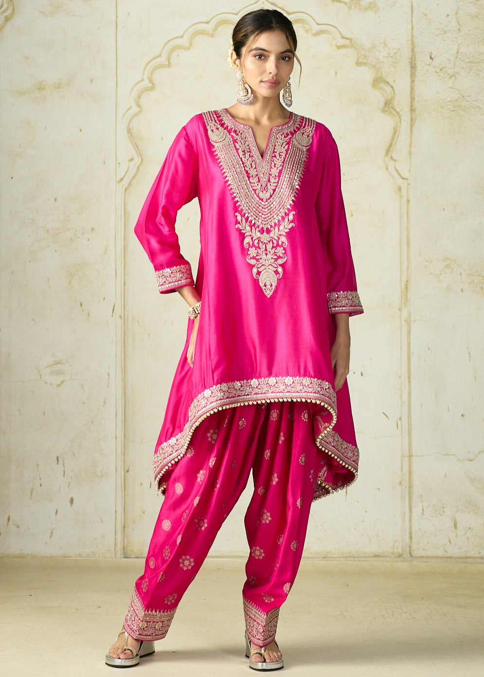 Rani Pink Nadia Farshi Set
