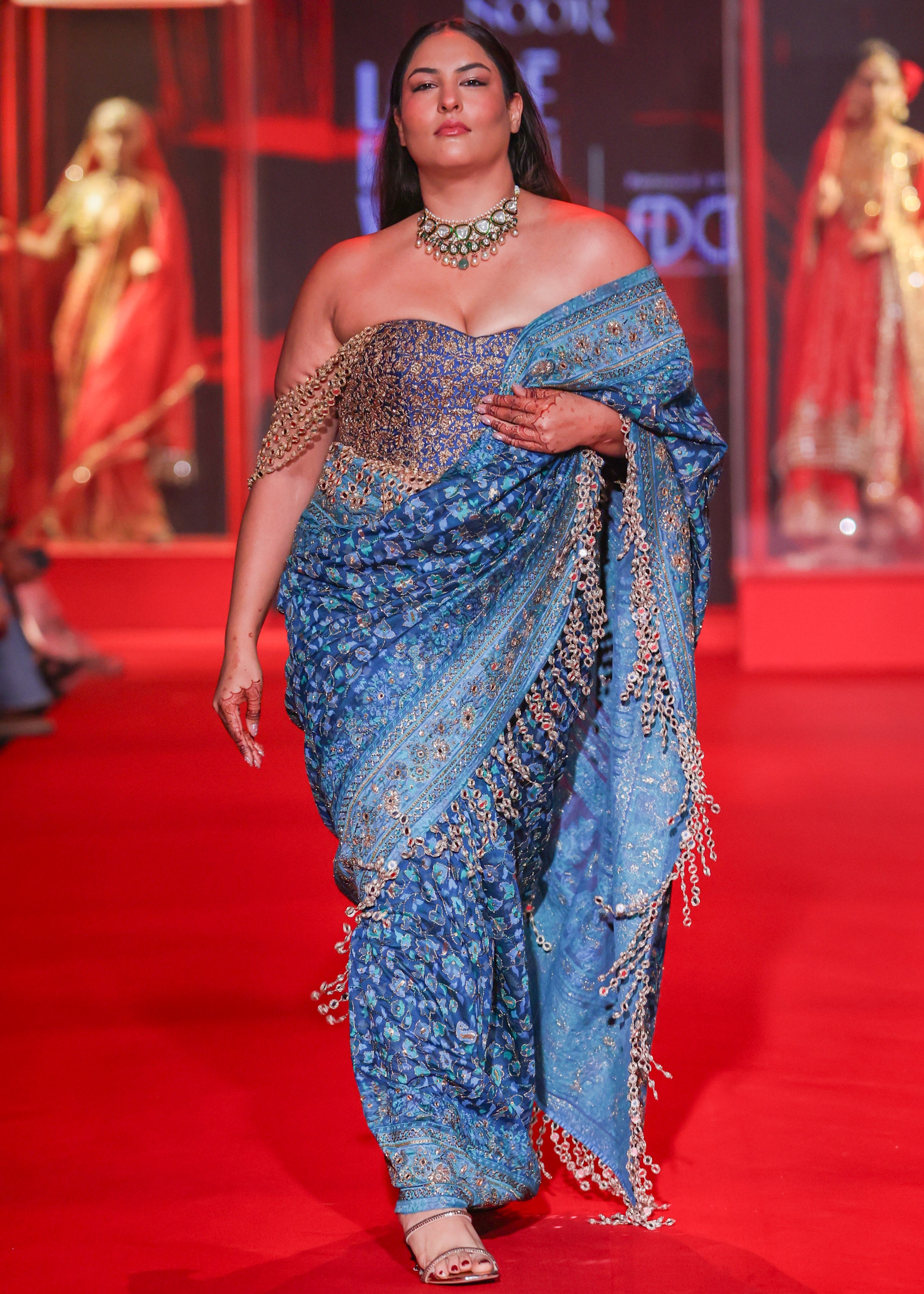 Neelambari Sari Set