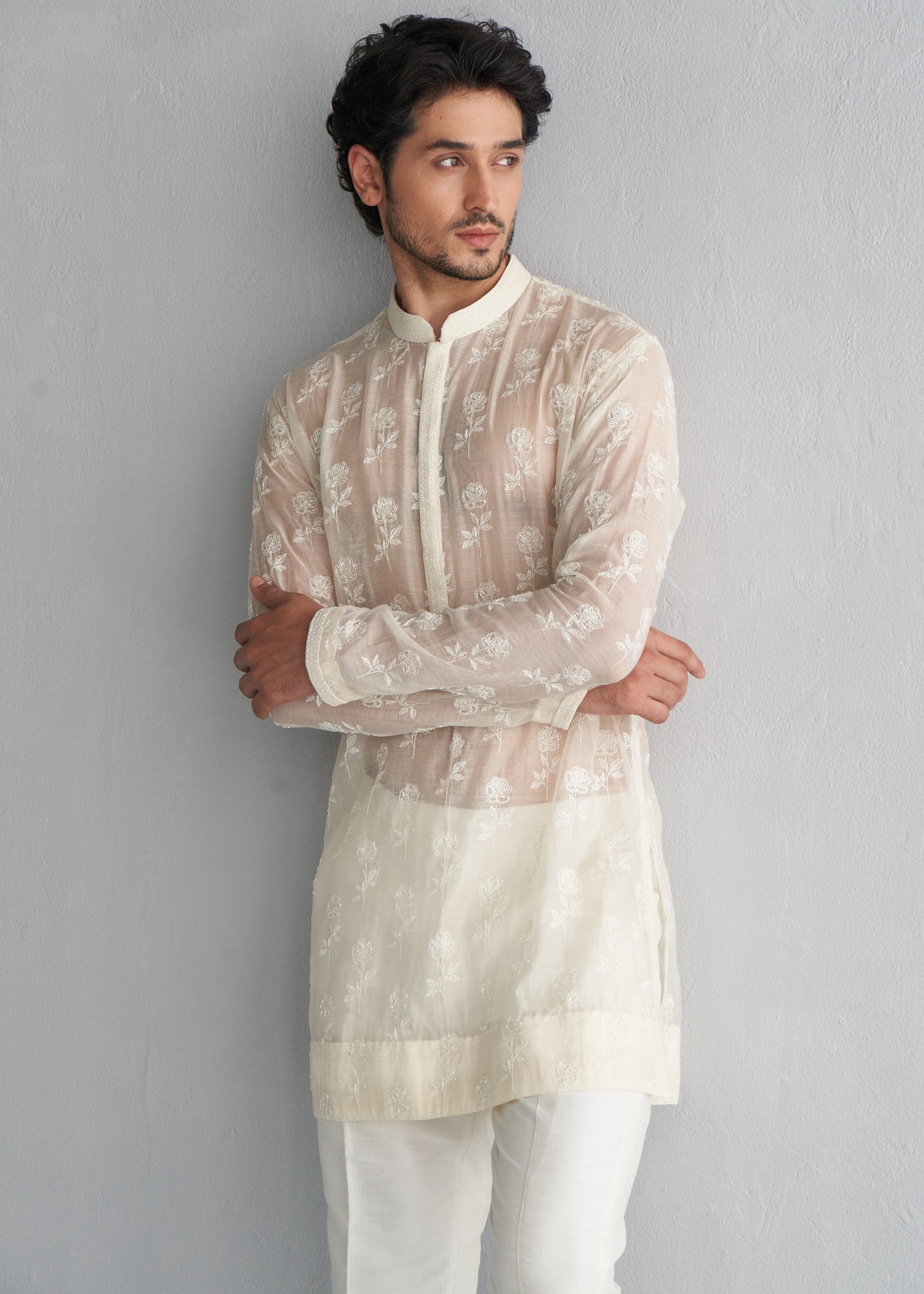 Ivory Rose Cutdana Kurta