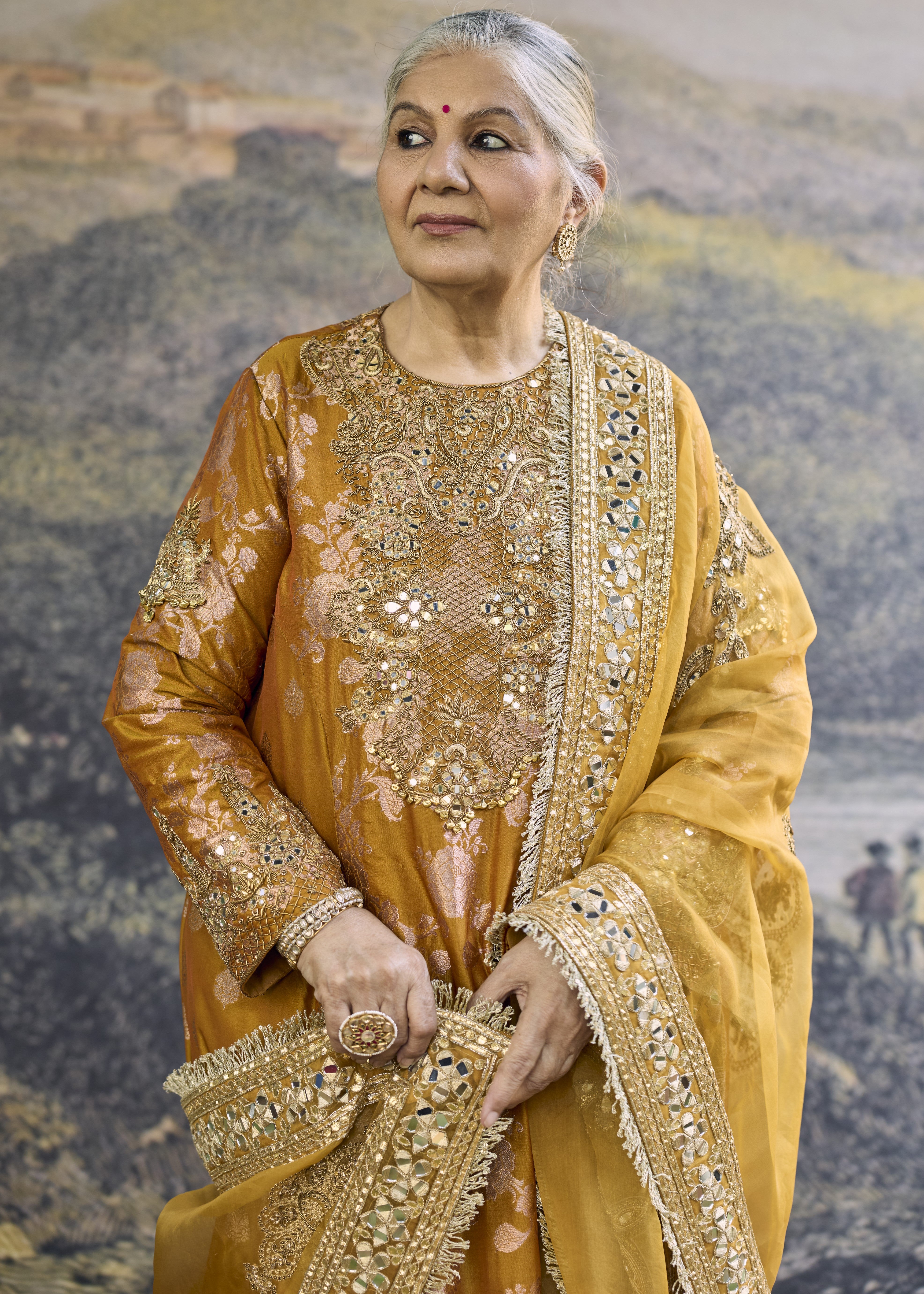 Sunehri Zari Sharara Set