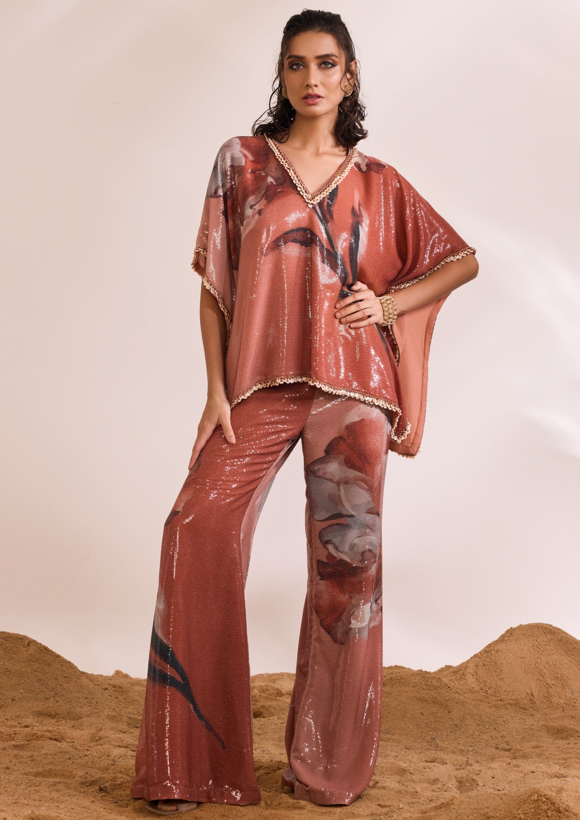 Rust Inara Kaftan Set