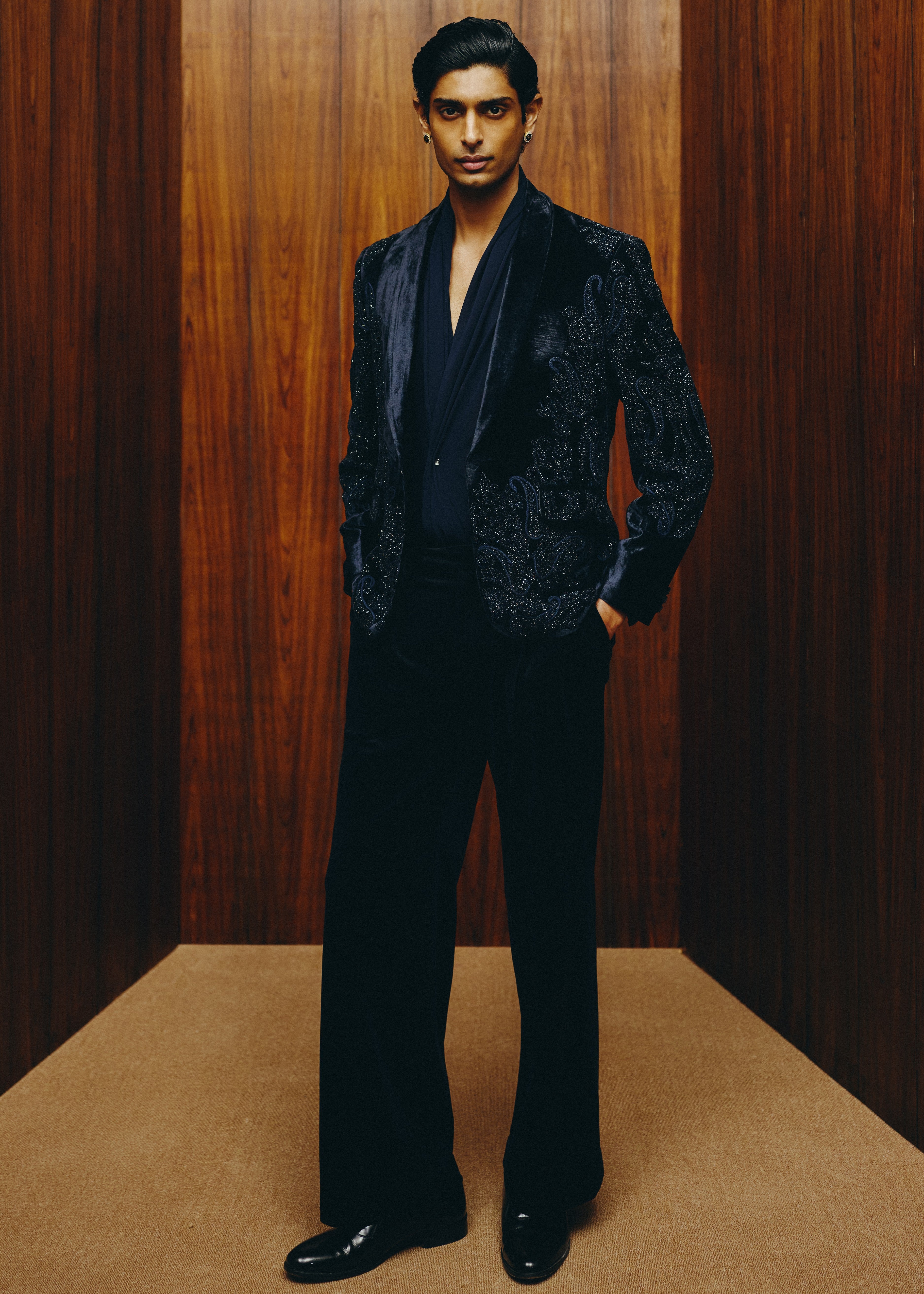 Midnight Paisley Velvet Tuxedo