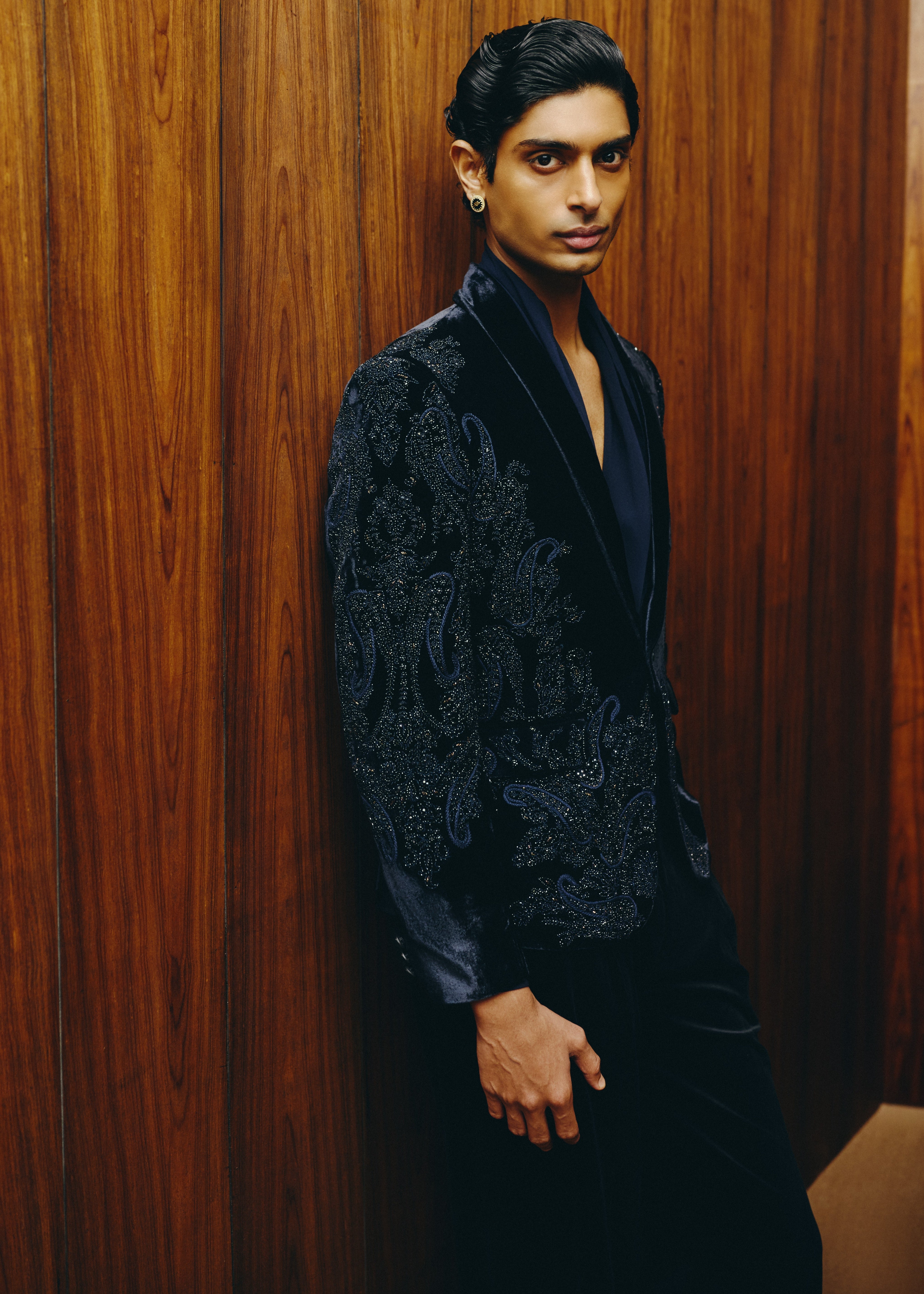 Midnight Paisley Velvet Tuxedo