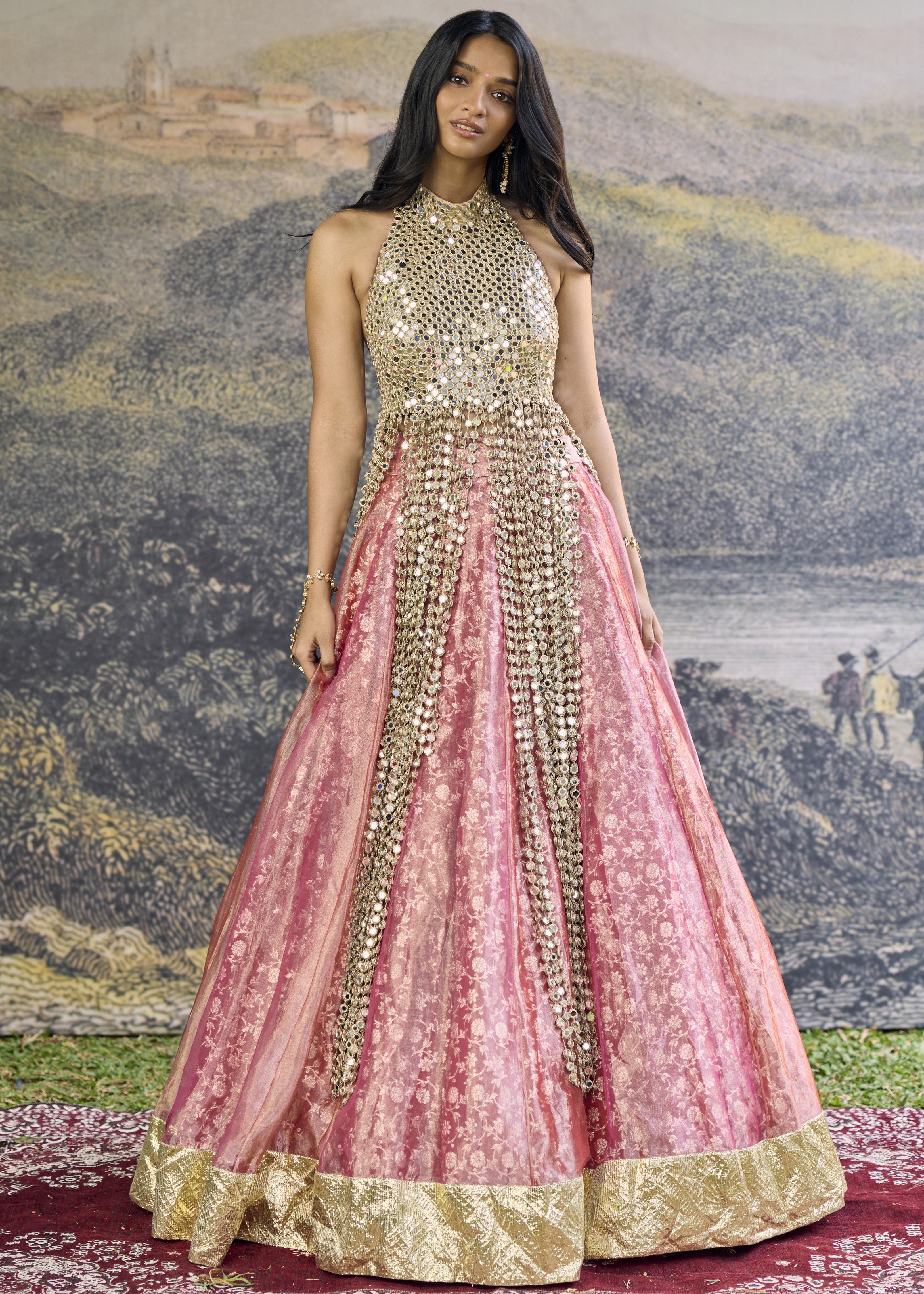 Gulbahar Mirror Lehenga Set