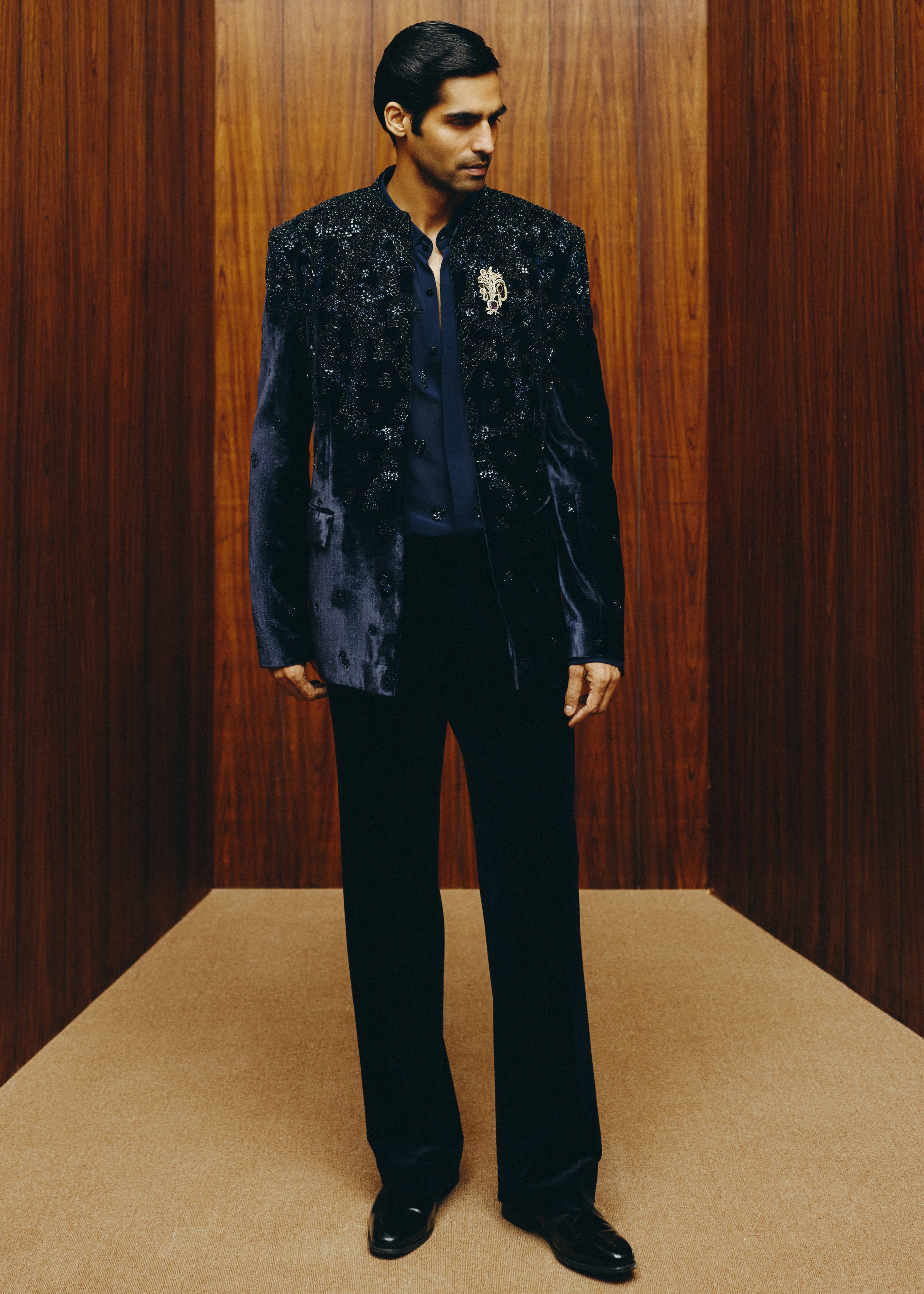 Royal Gleam Open Jacket With Shirt And Trouser