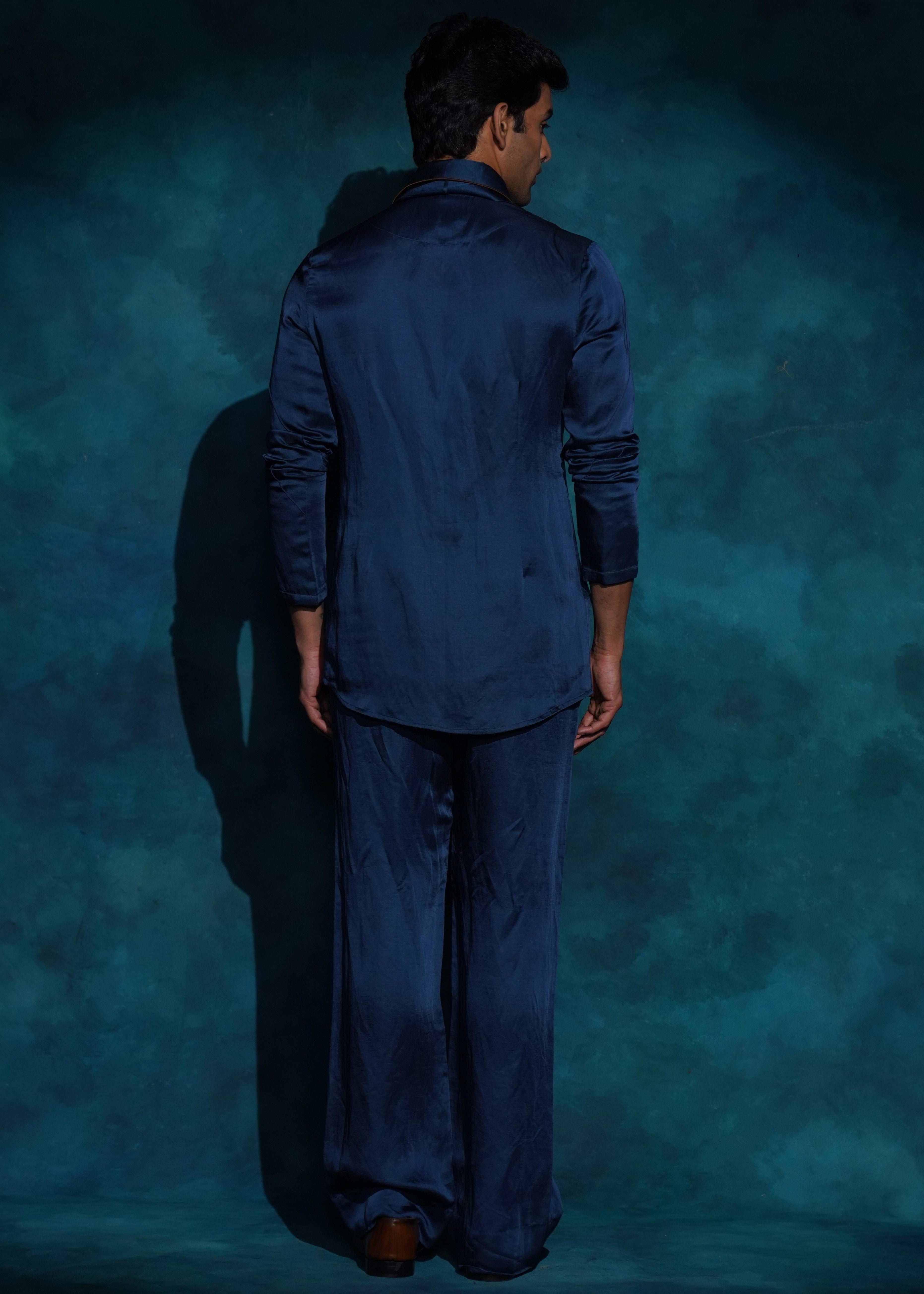 Teal Shirt Kurta Set