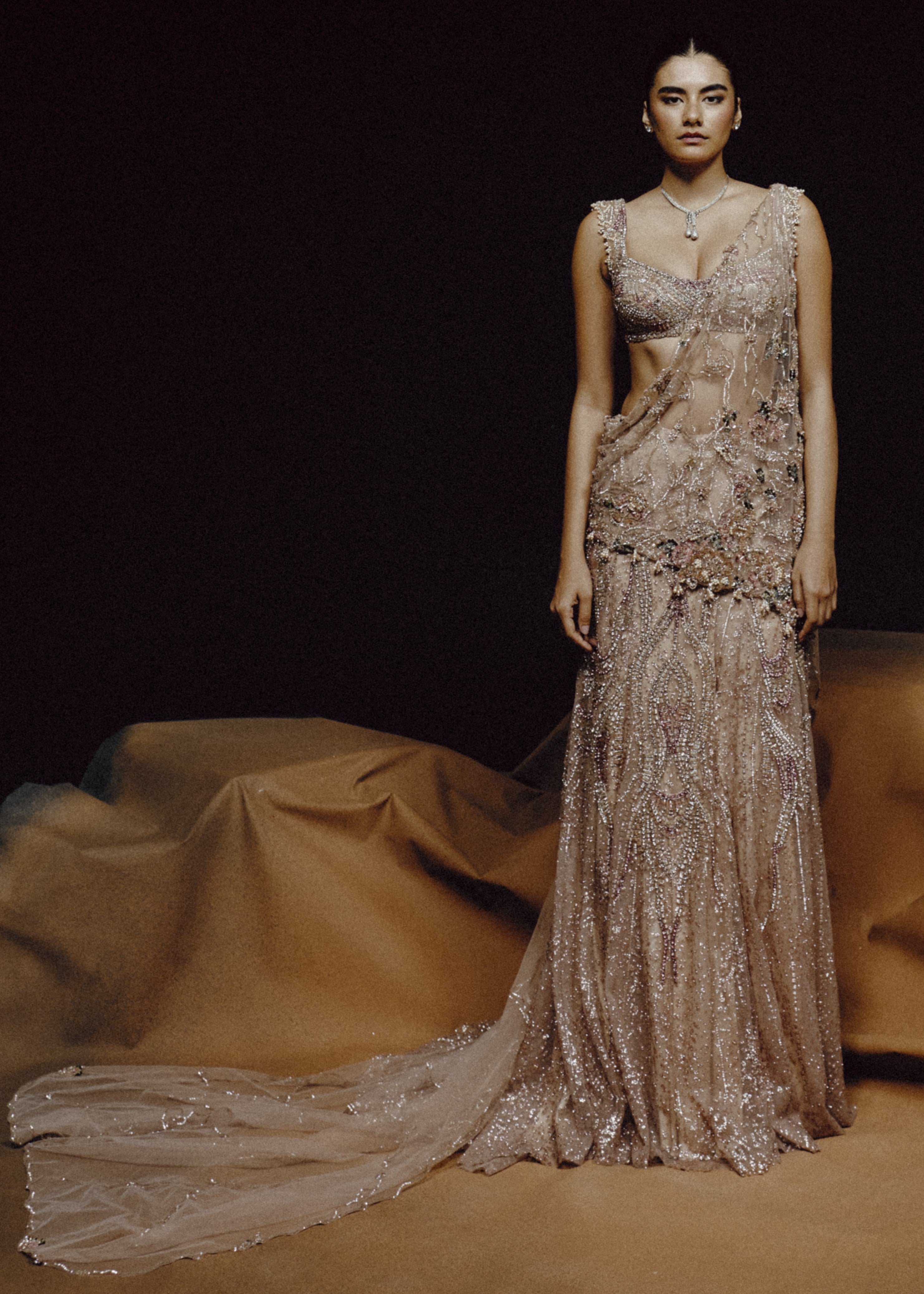 Dewdrop Mirage Drape Sari