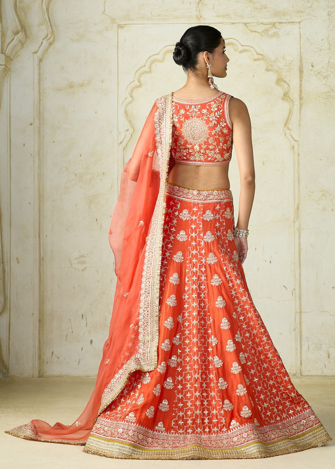 Orange Ayat Lehenga Set