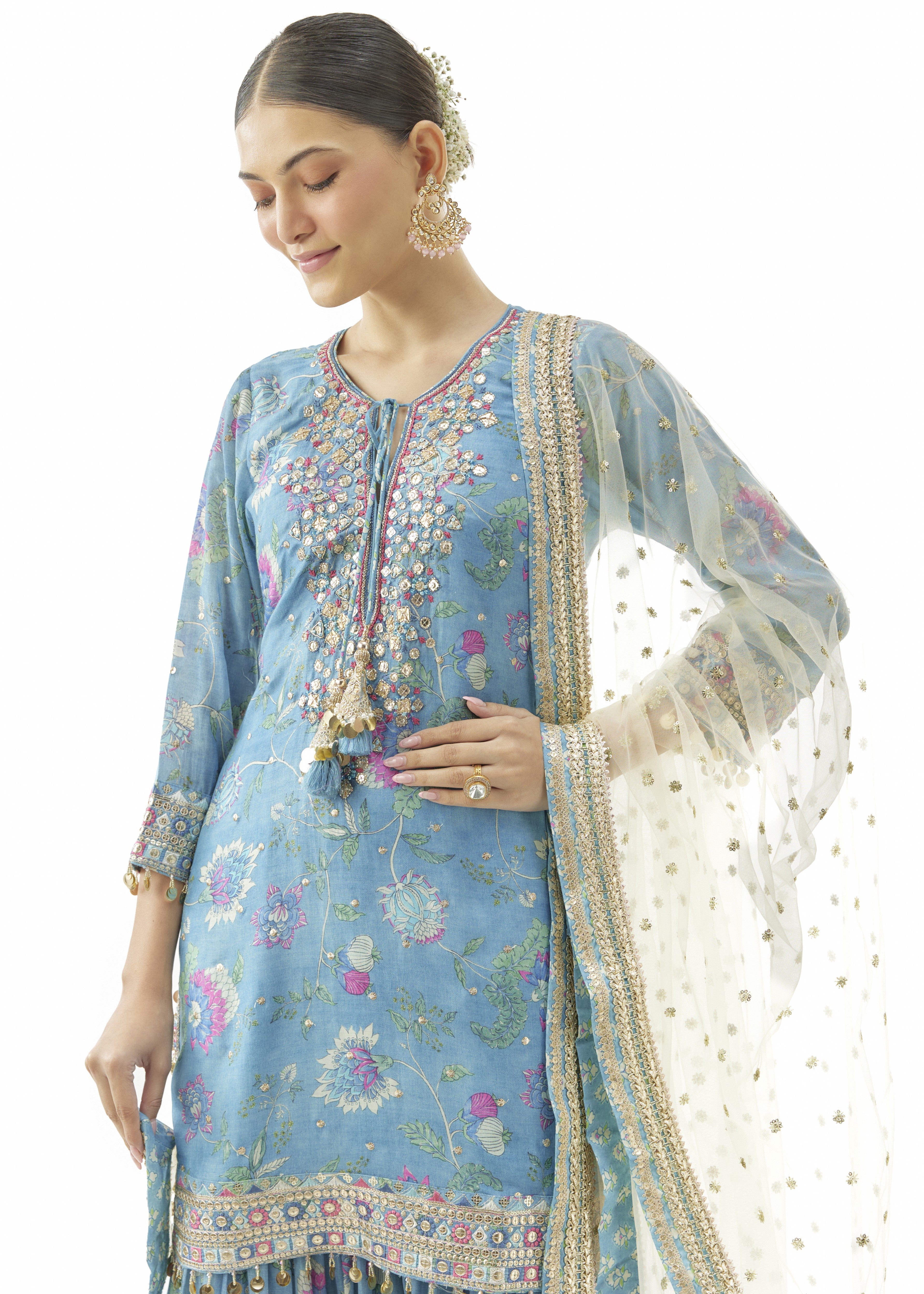 Blue Niyati Sharara Set