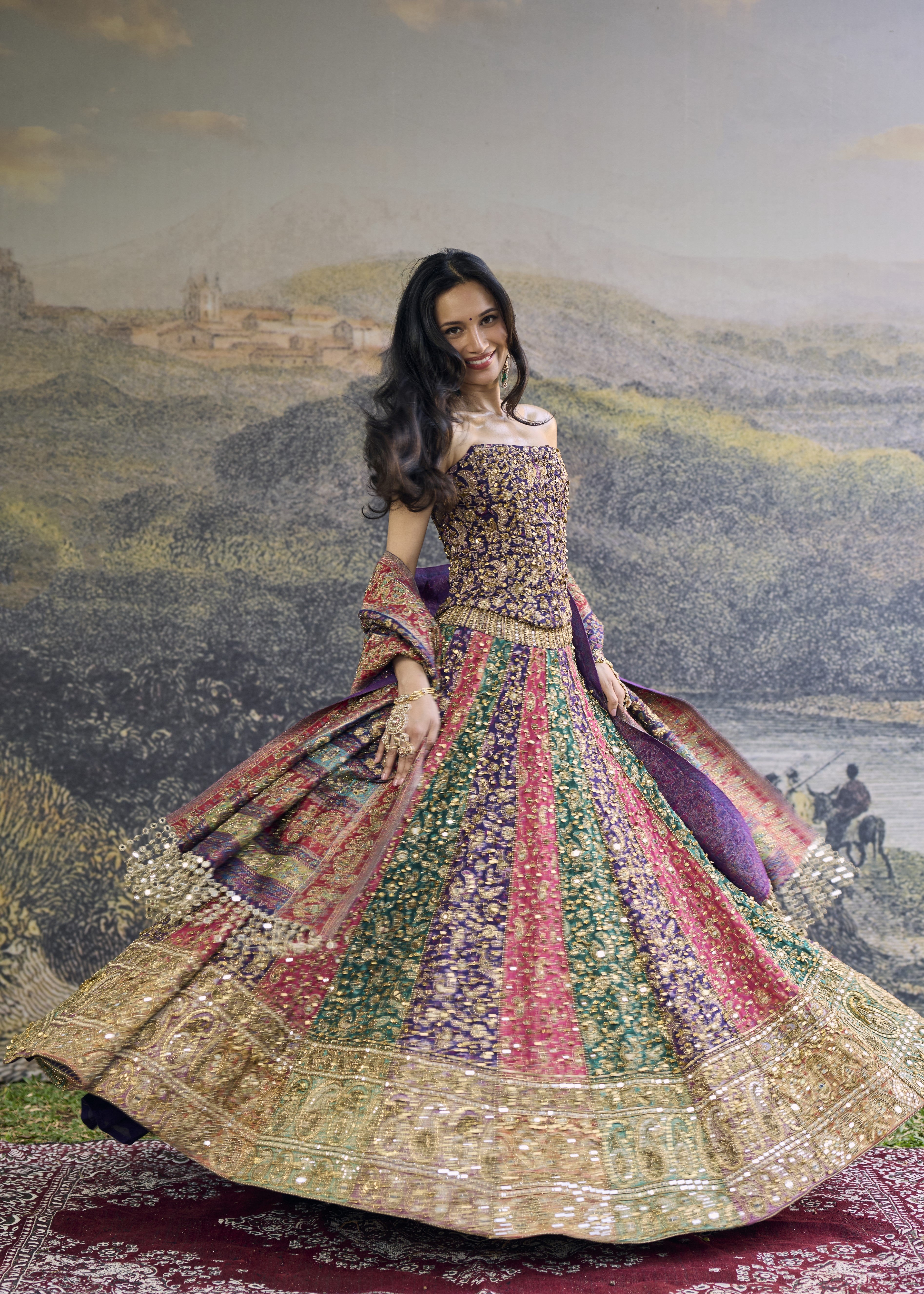 Rang Mahal Jamewar Lehenga Set