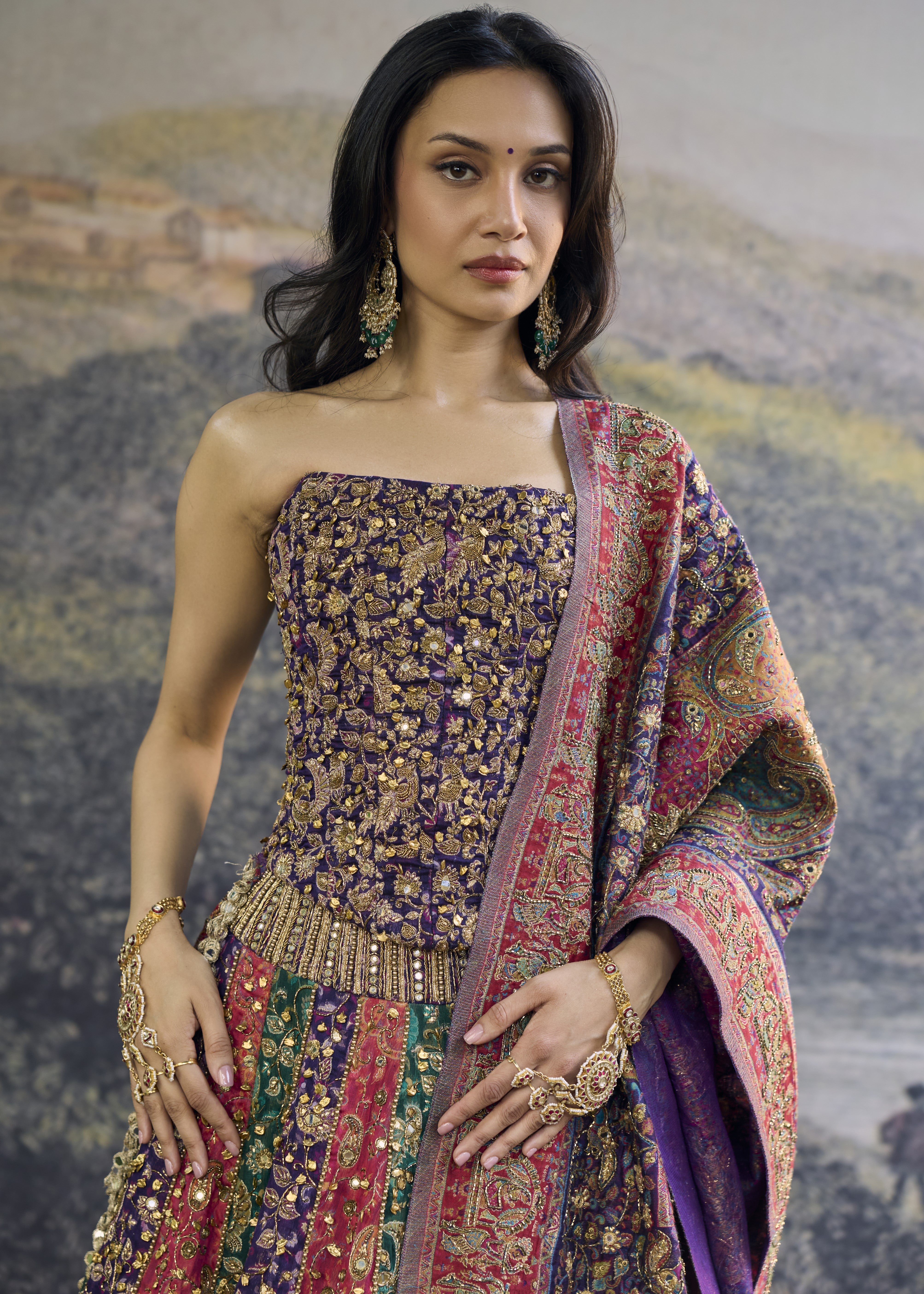 Rang Mahal Jamewar Lehenga Set