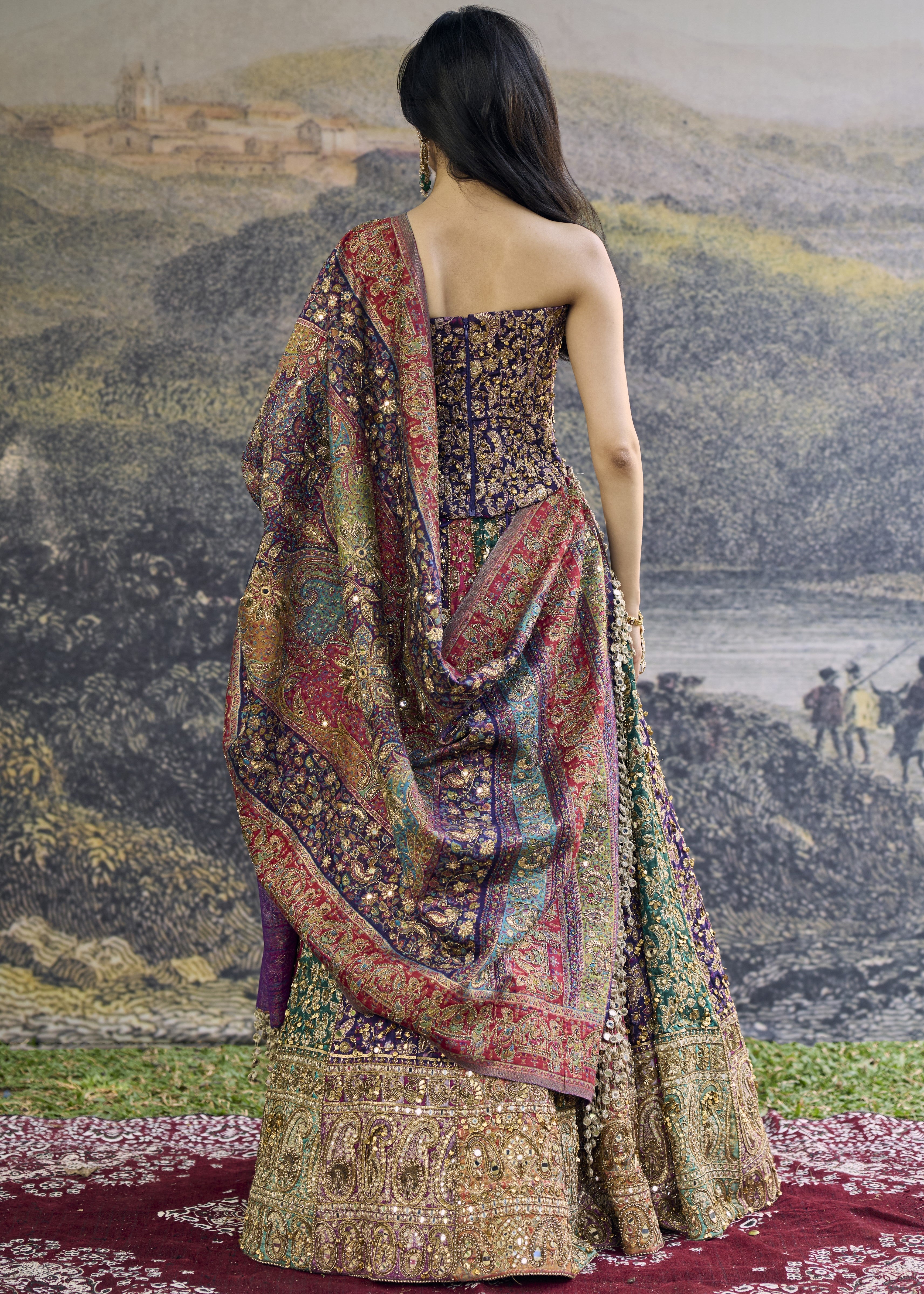 Rang Mahal Jamewar Lehenga Set