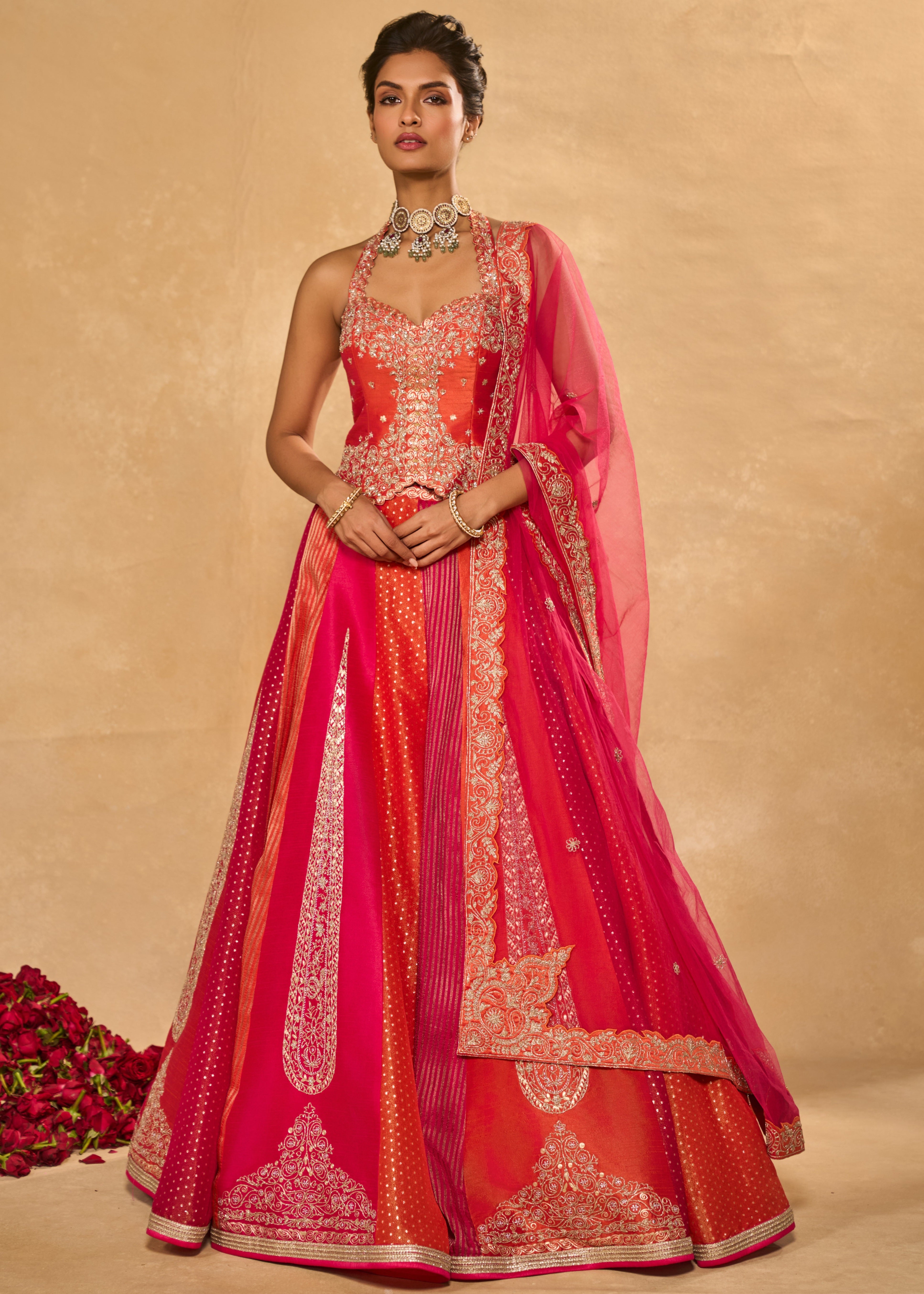 Orange Naina Lehenga