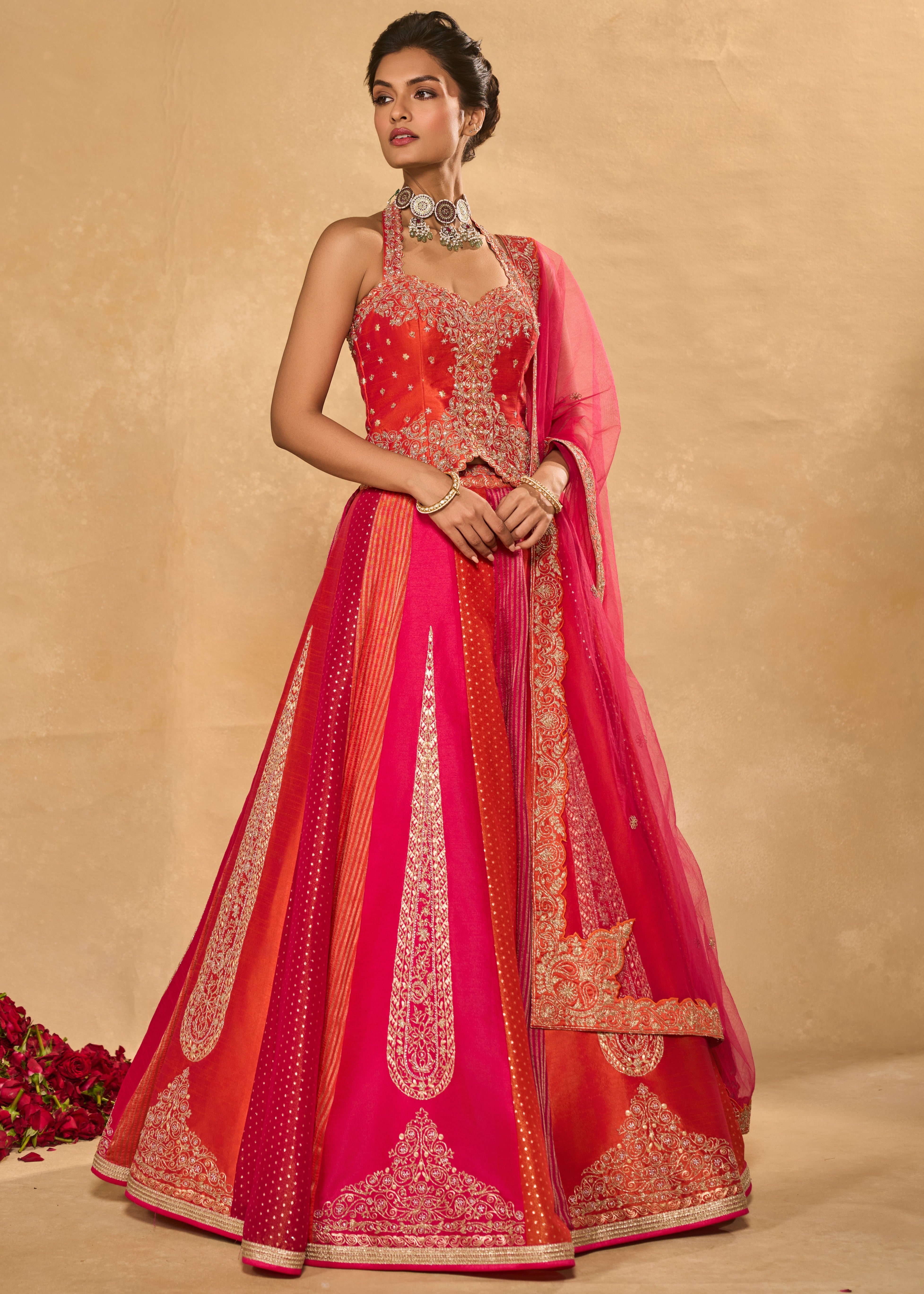 Orange Naina Lehenga
