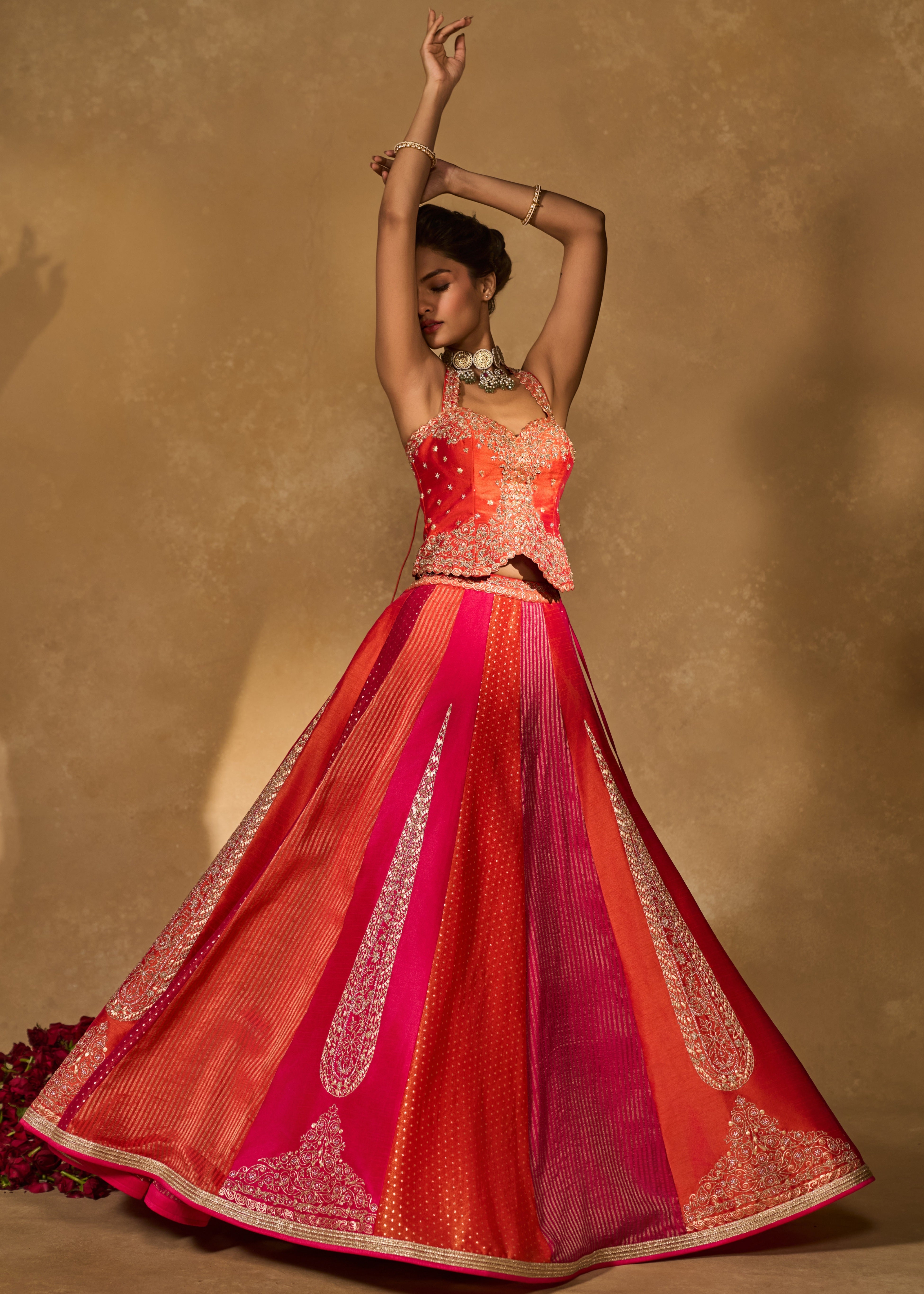 Orange Naina Lehenga