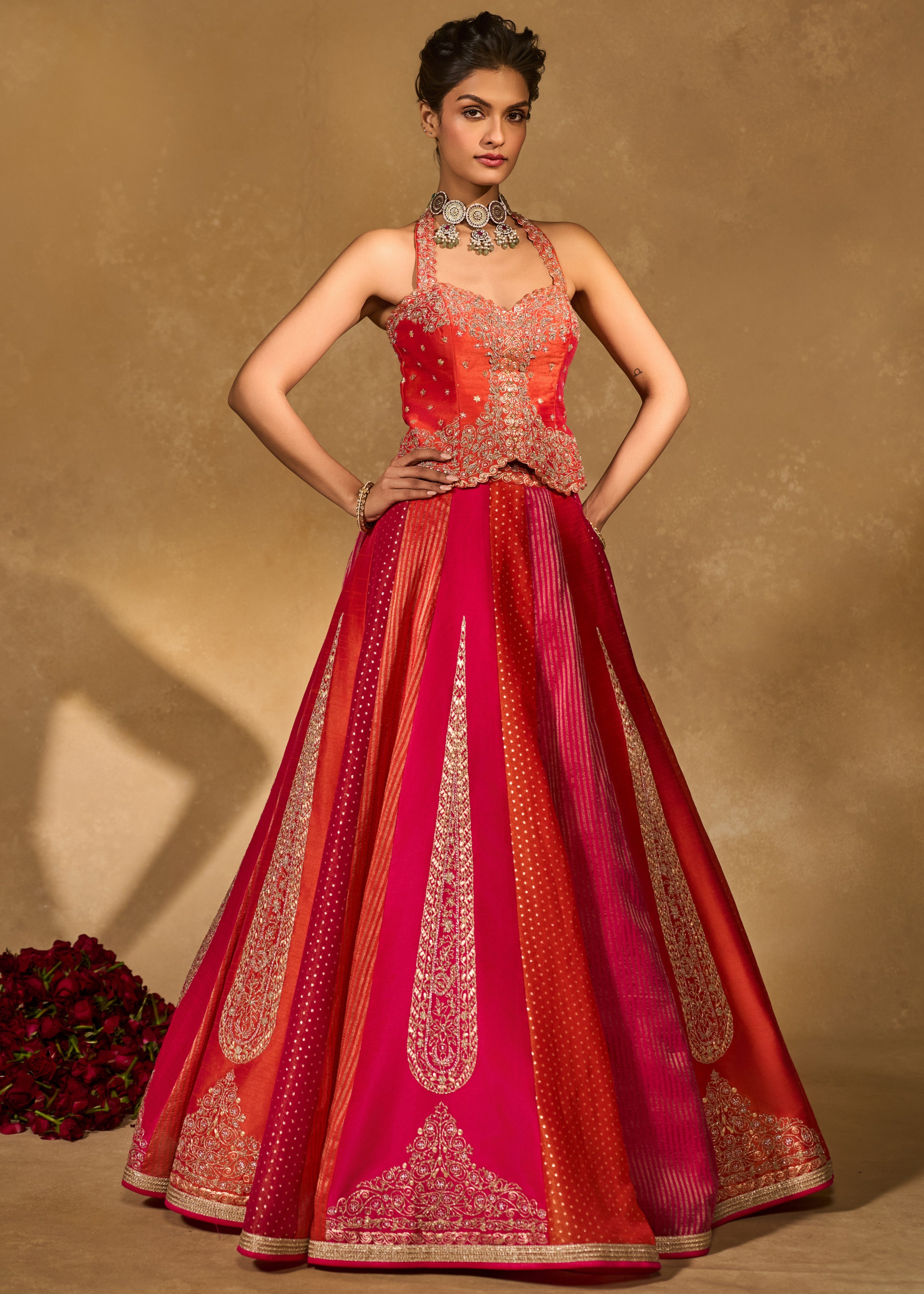 Orange Naina Lehenga