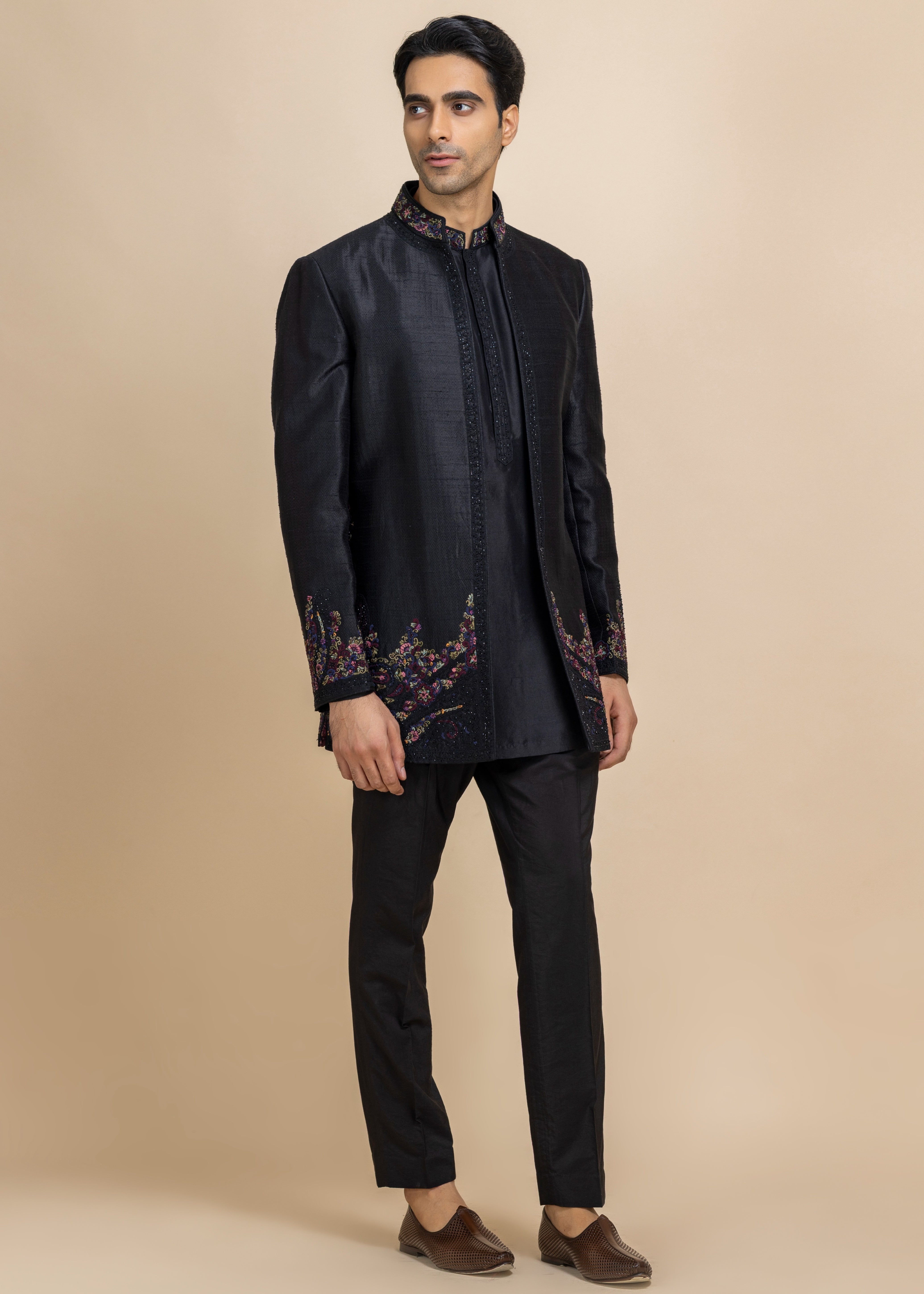 Evara Open Jacket & Kurta-pant Set