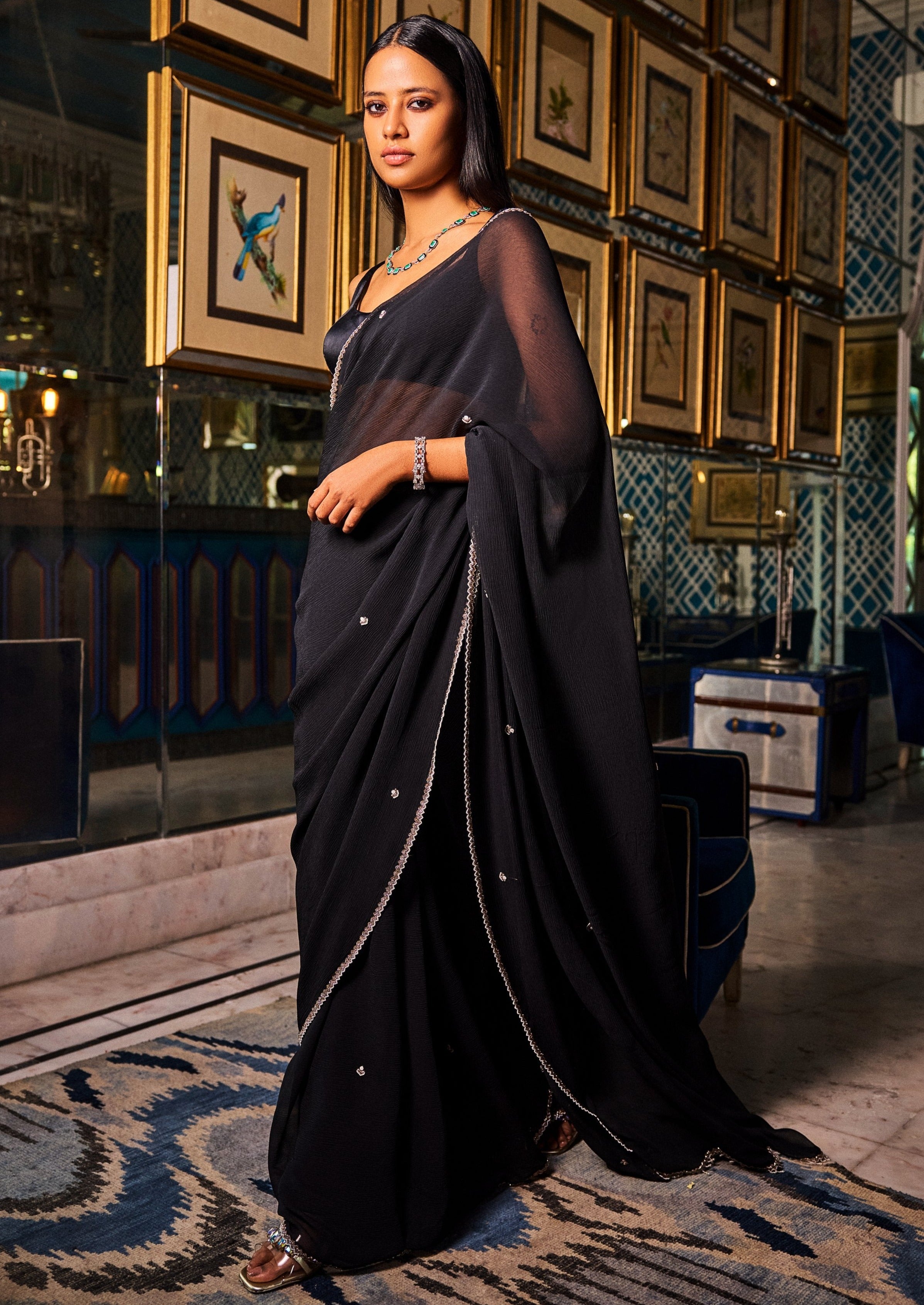 Orna Chiffon Sari